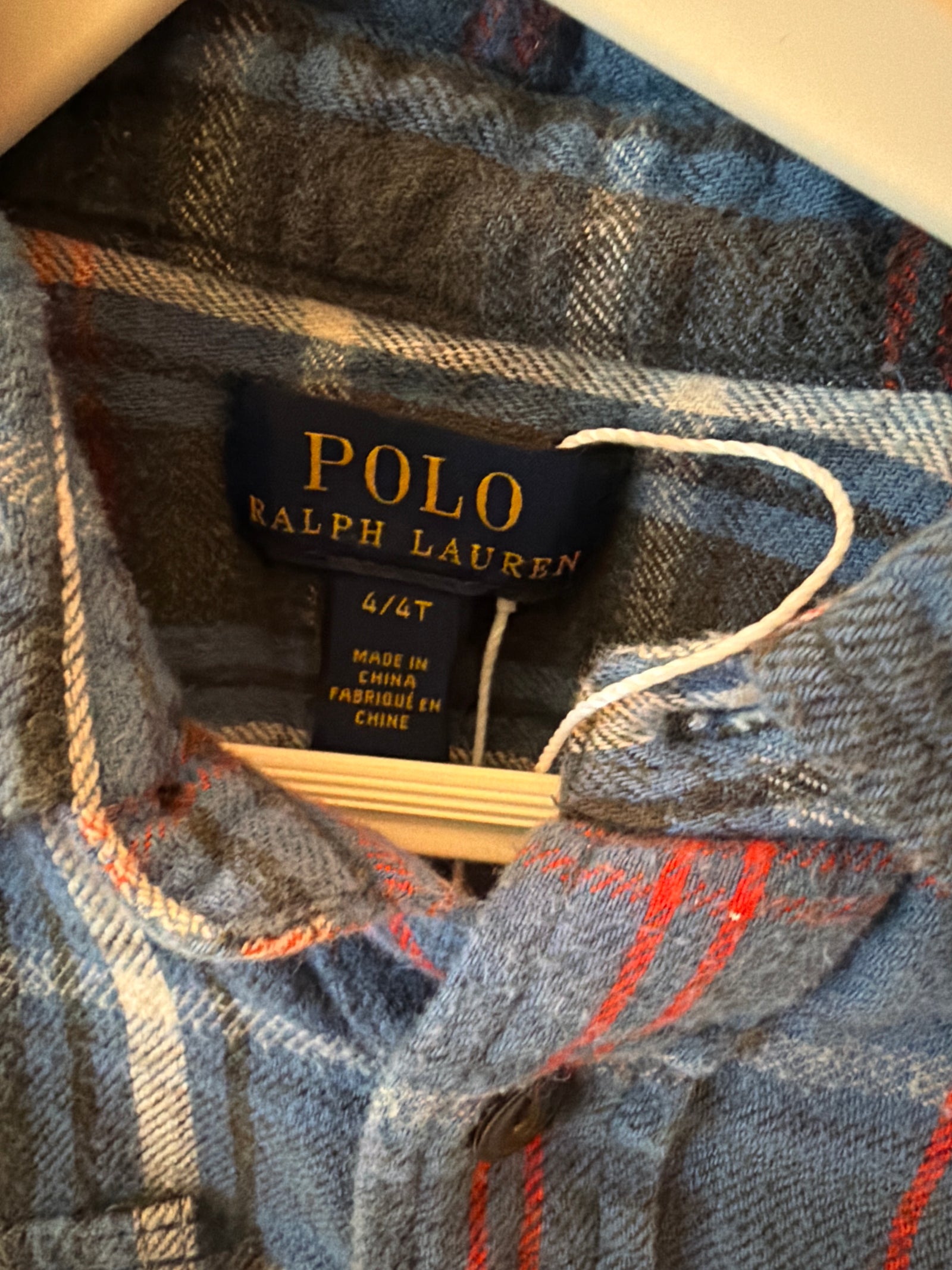 Polo Ralph Lauren Blue Plaid Flannel / 4