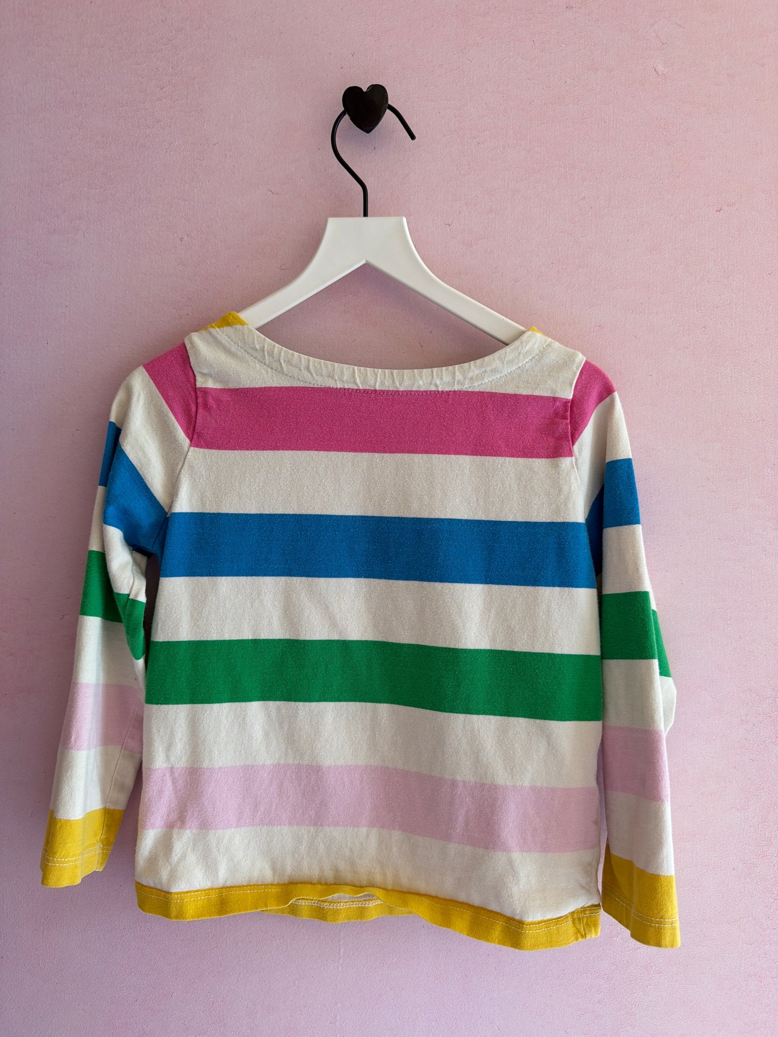 Mini Boden Rainbow Stripe Long Sleeve Top / 2 (play condition)