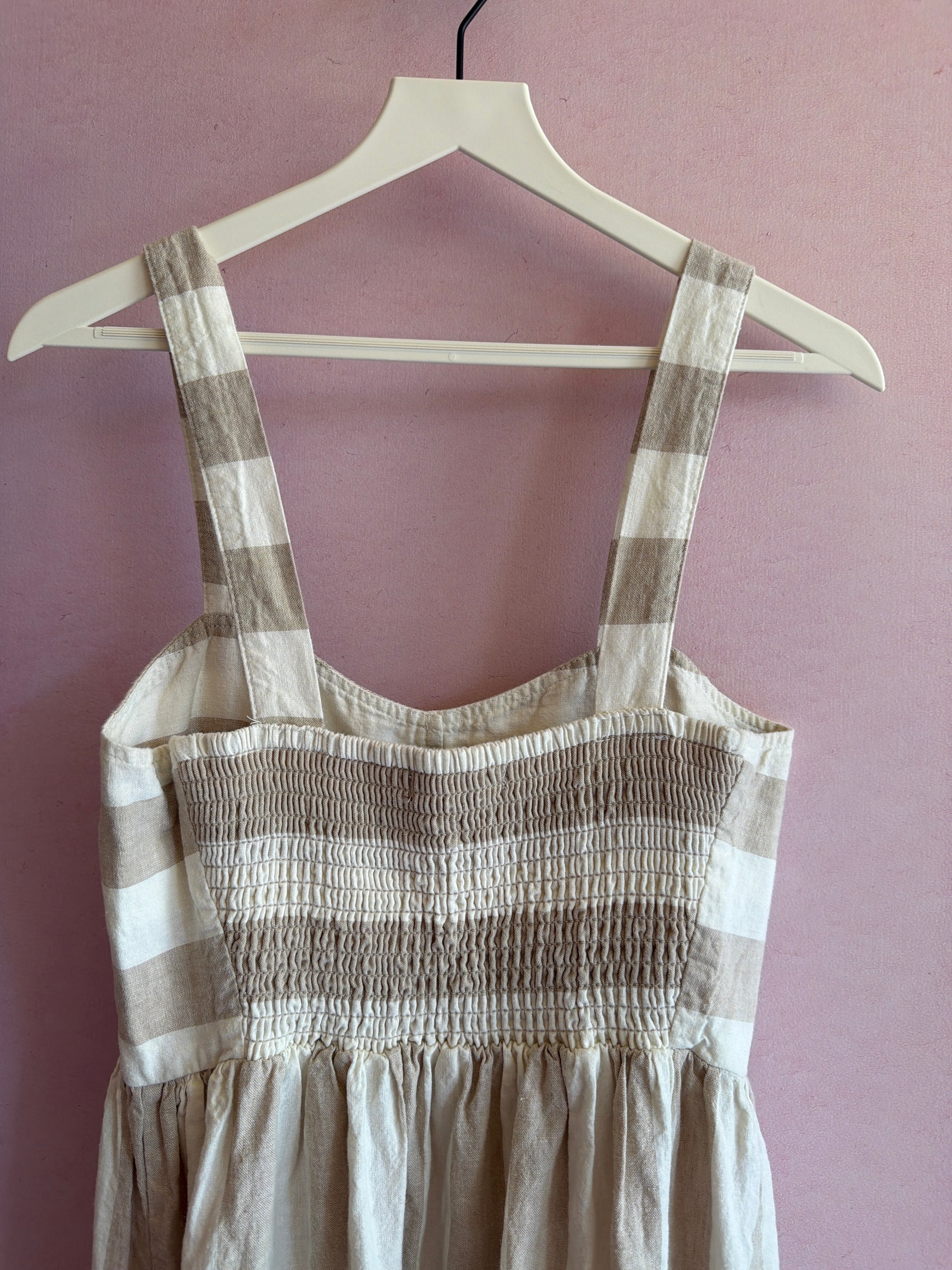 mister zimi linen cotton Stripe Dress / Women's 6