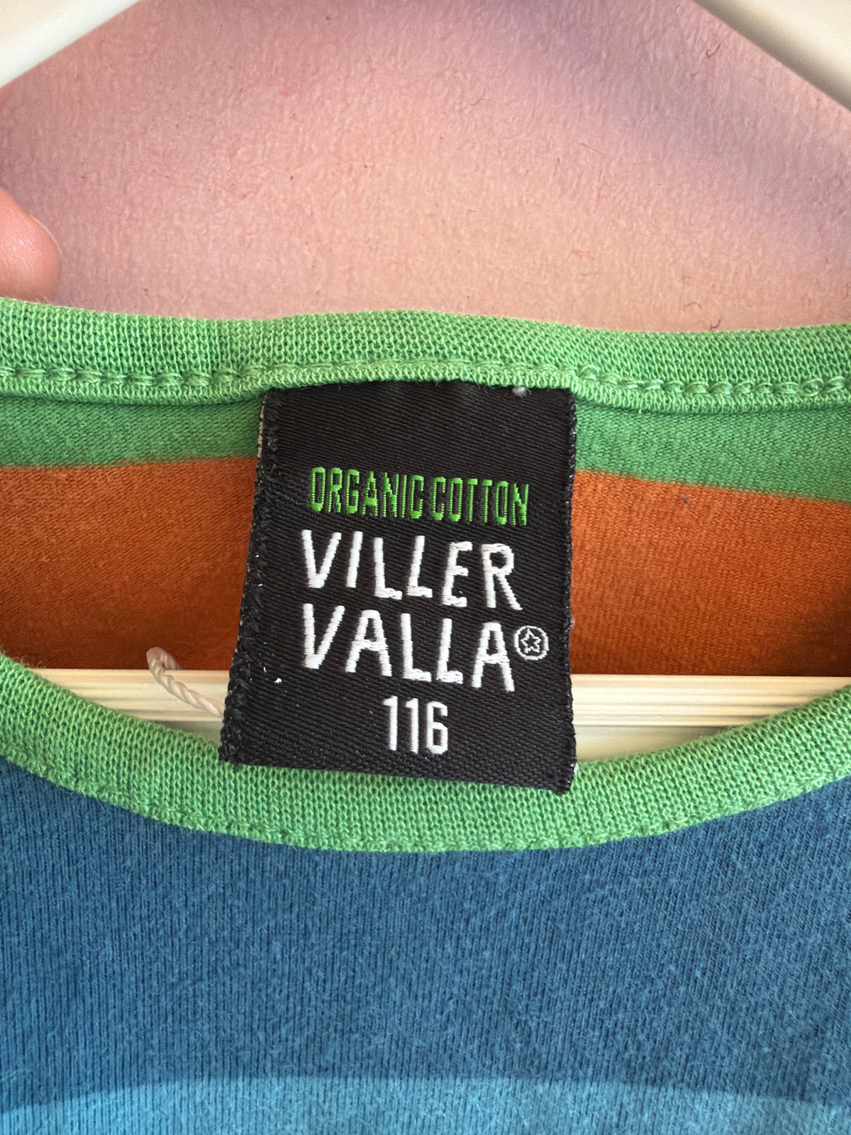 Viller Valla Green, orange, blue Stripe Long Sleeve Shirt / 5