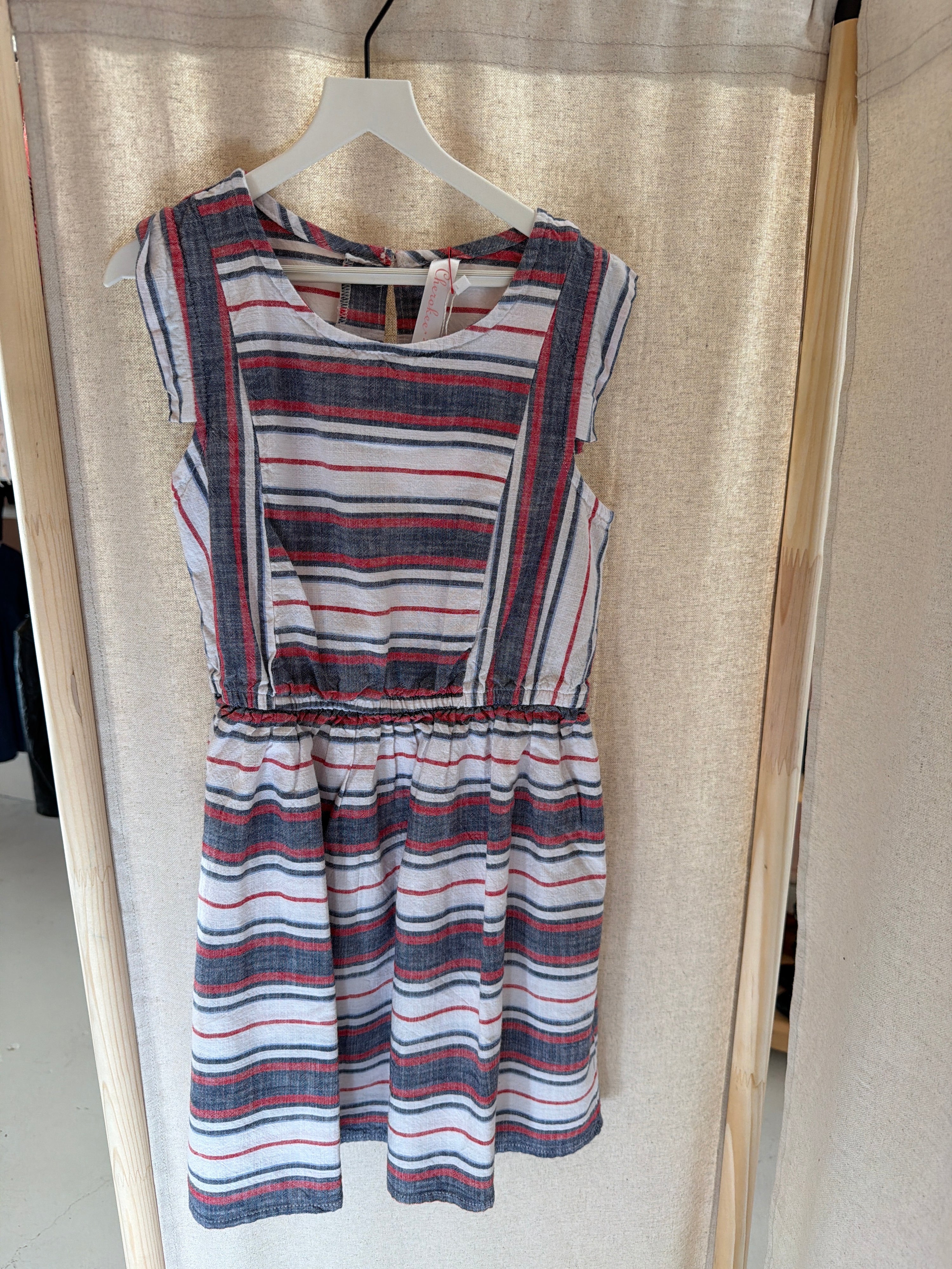 Cherokee Linen Chambray Stripe Dress / 7/8