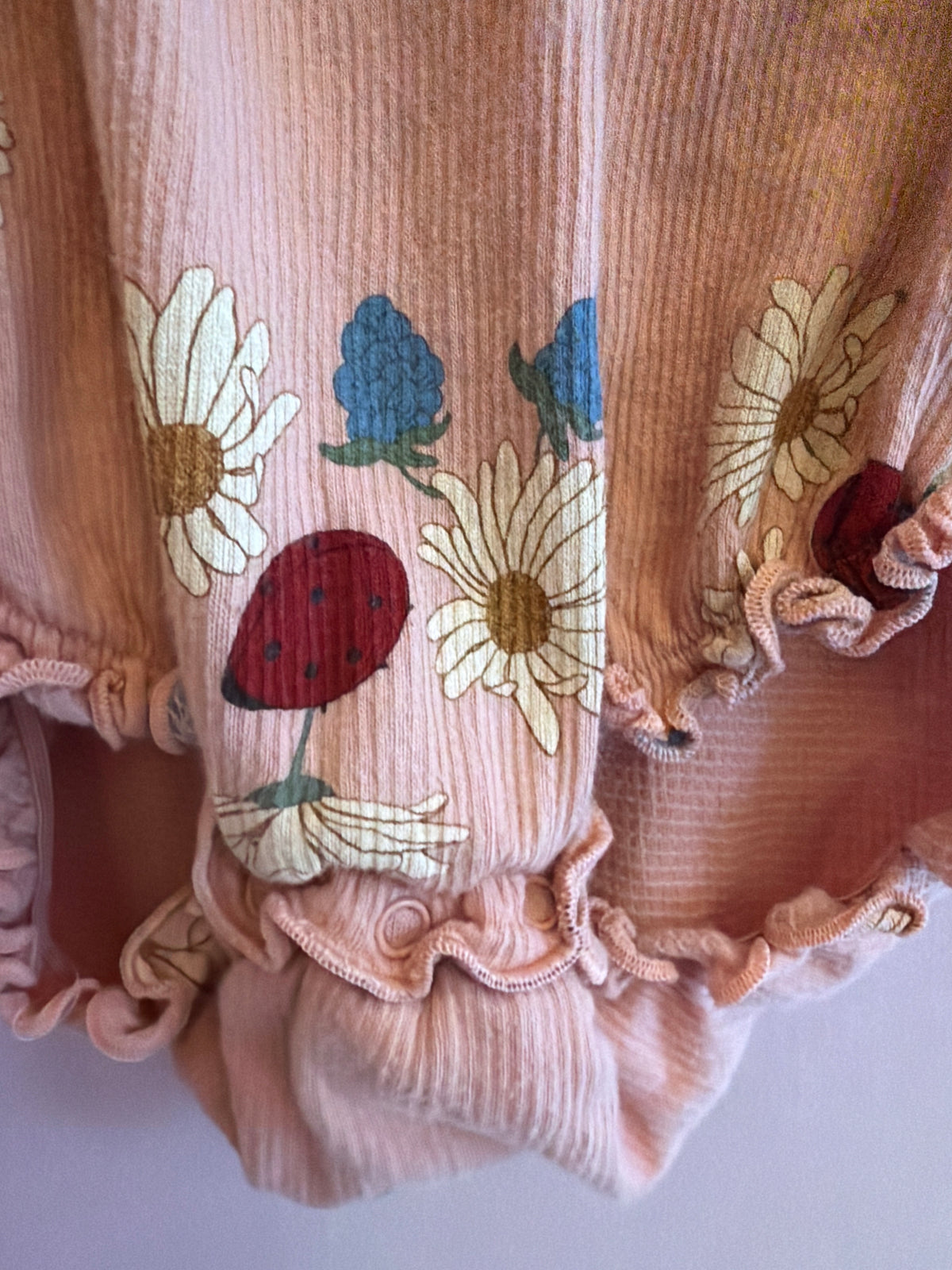 Konges Sløjd Ladybugs on Sunflowers Bubble Romper / 9 months