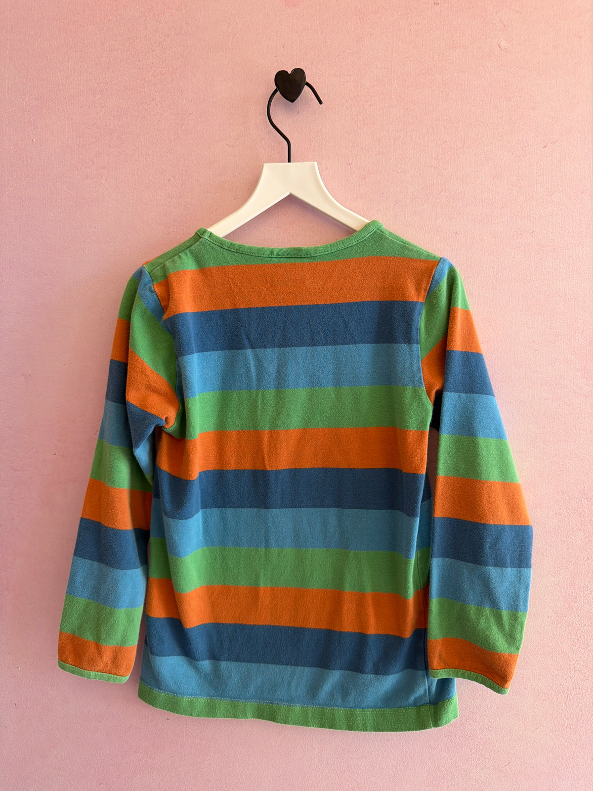 Viller Valla Green, orange, blue Stripe Long Sleeve Shirt / 5