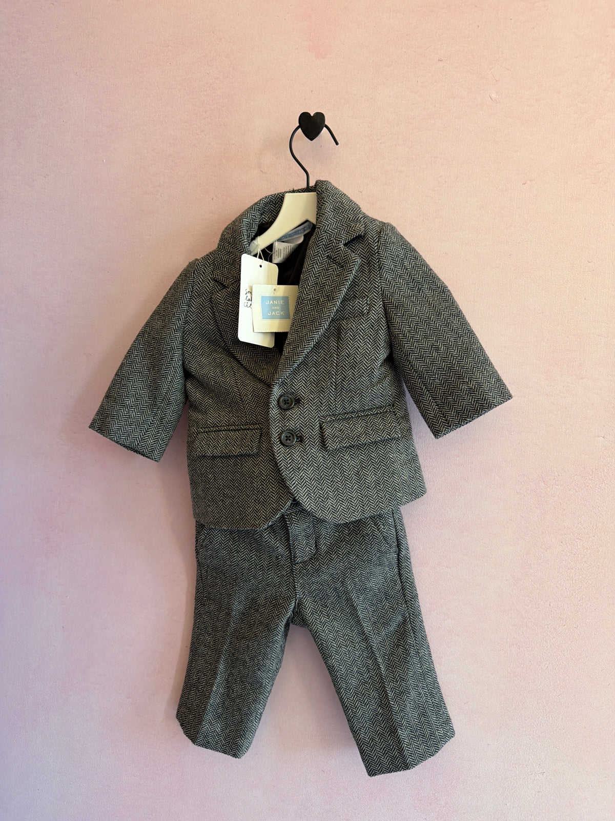 NWTs Janie and Jack Herringbone Suit / 3-6 months