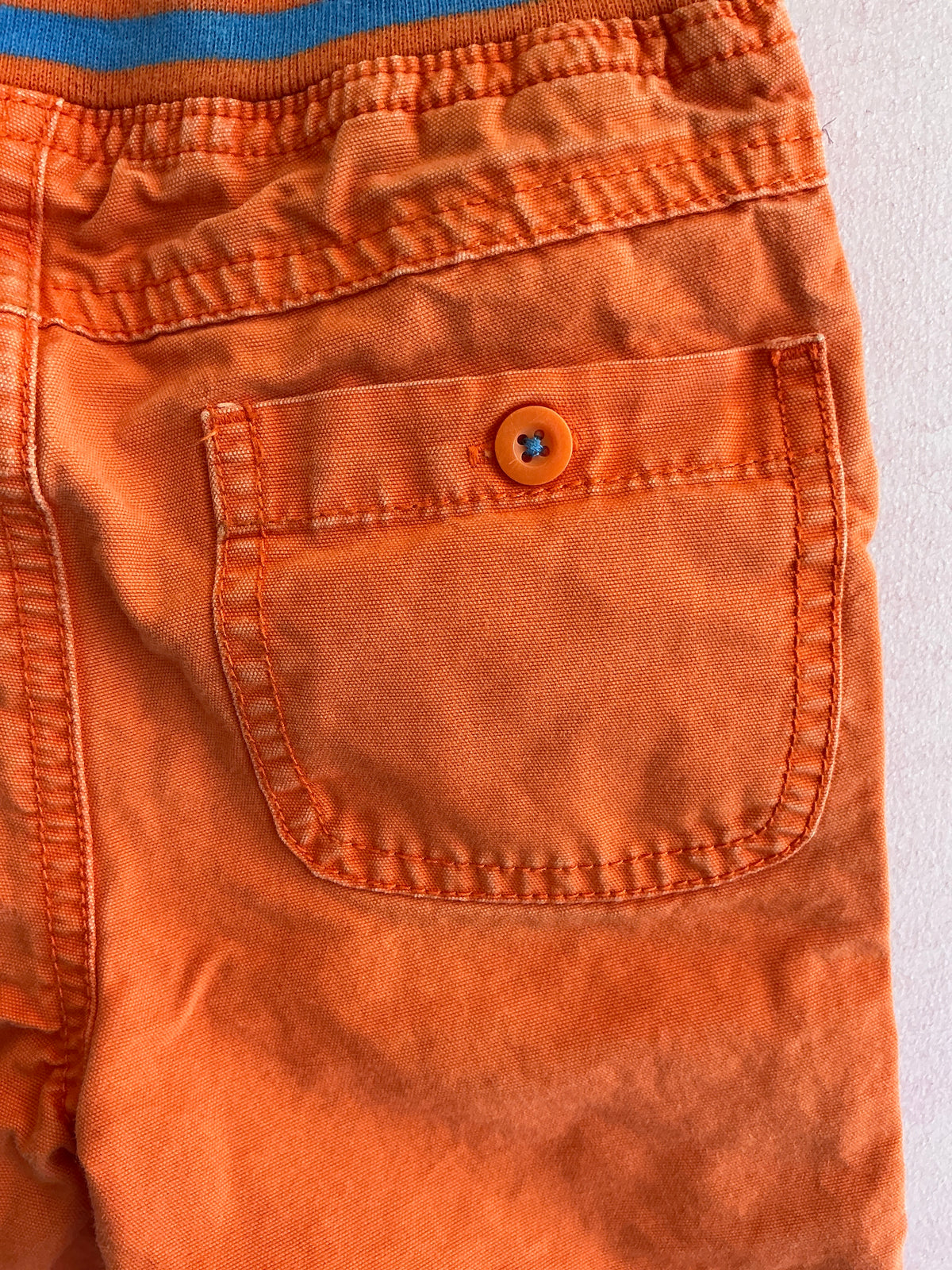 Baby Boden Orange Blue Pants / 18-24 months