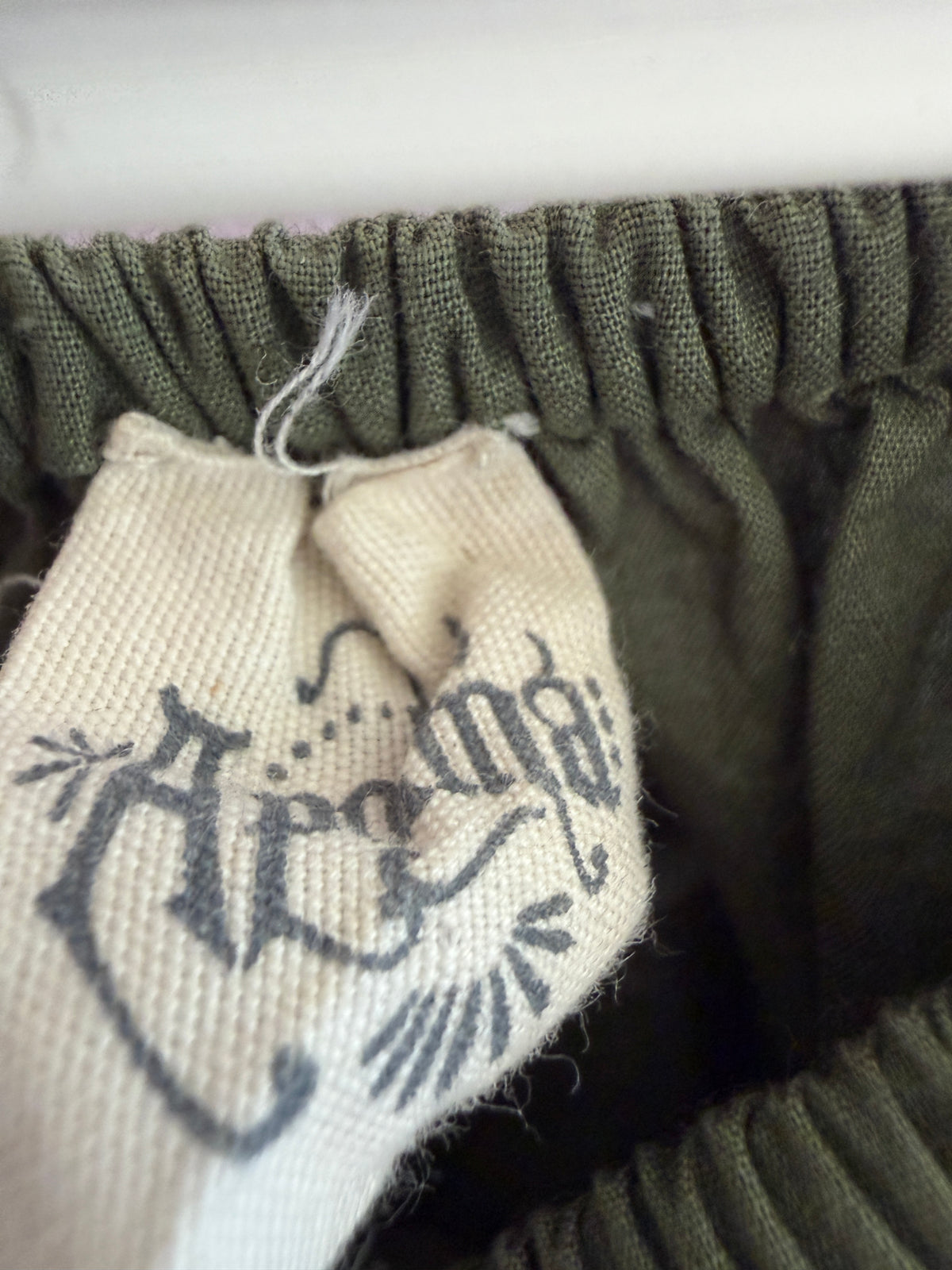 Apolina Forest Green Embroidered Floral Blanket Stitch Dress / 3