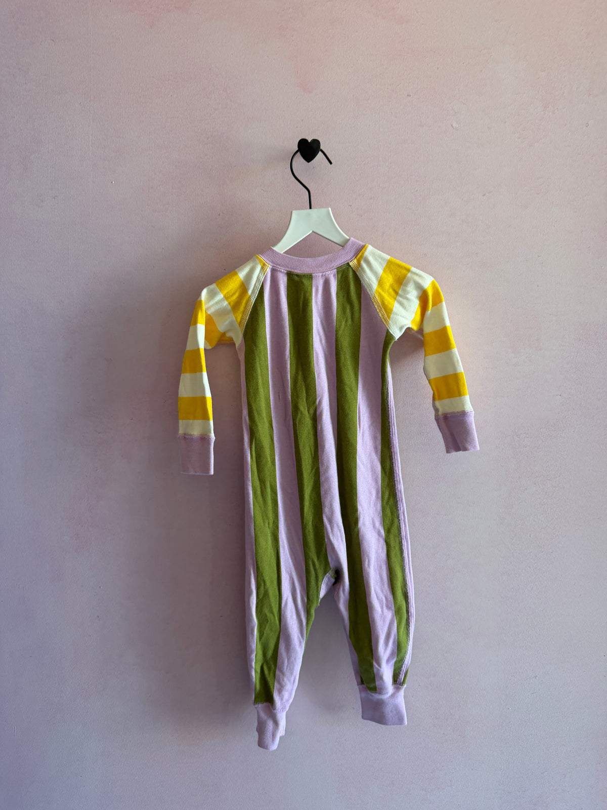 Dudson and Dudson Lavender Green and Yellow Stripe Pajamas