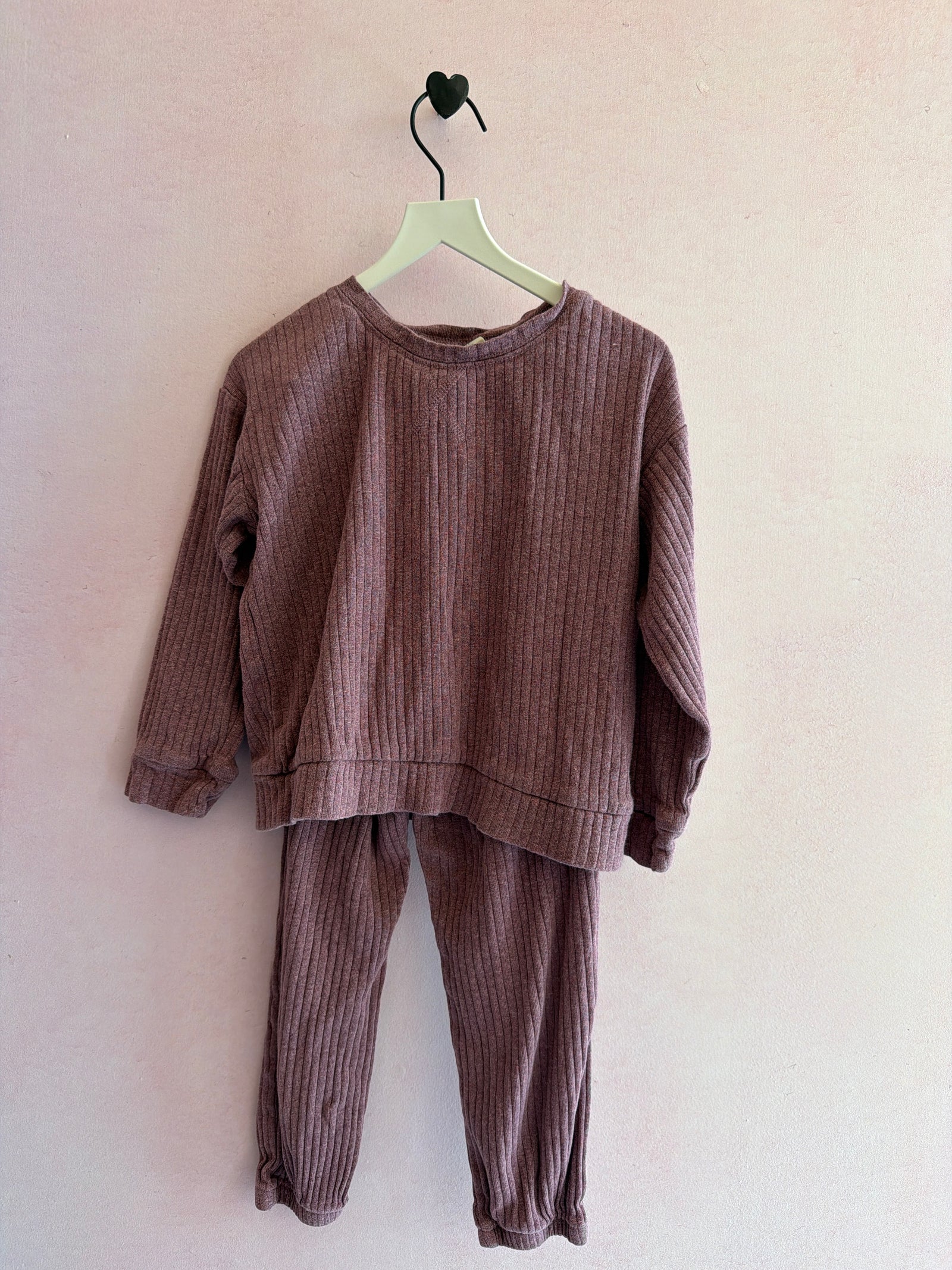 Kate Quinn Organics Mauve Ribbed Top & Leggings 2 Piece Set / 5