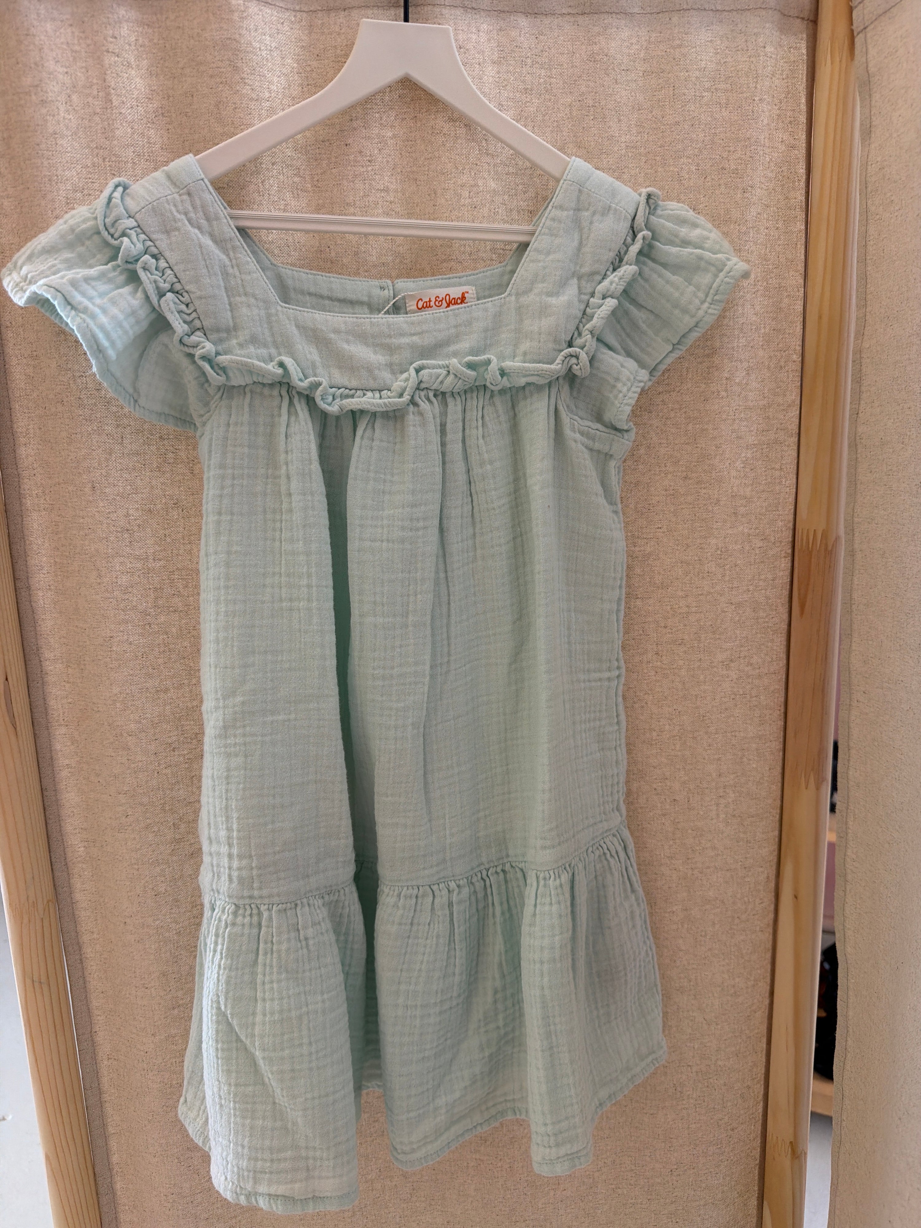 cat & jack Mint Flutter Dress / 4