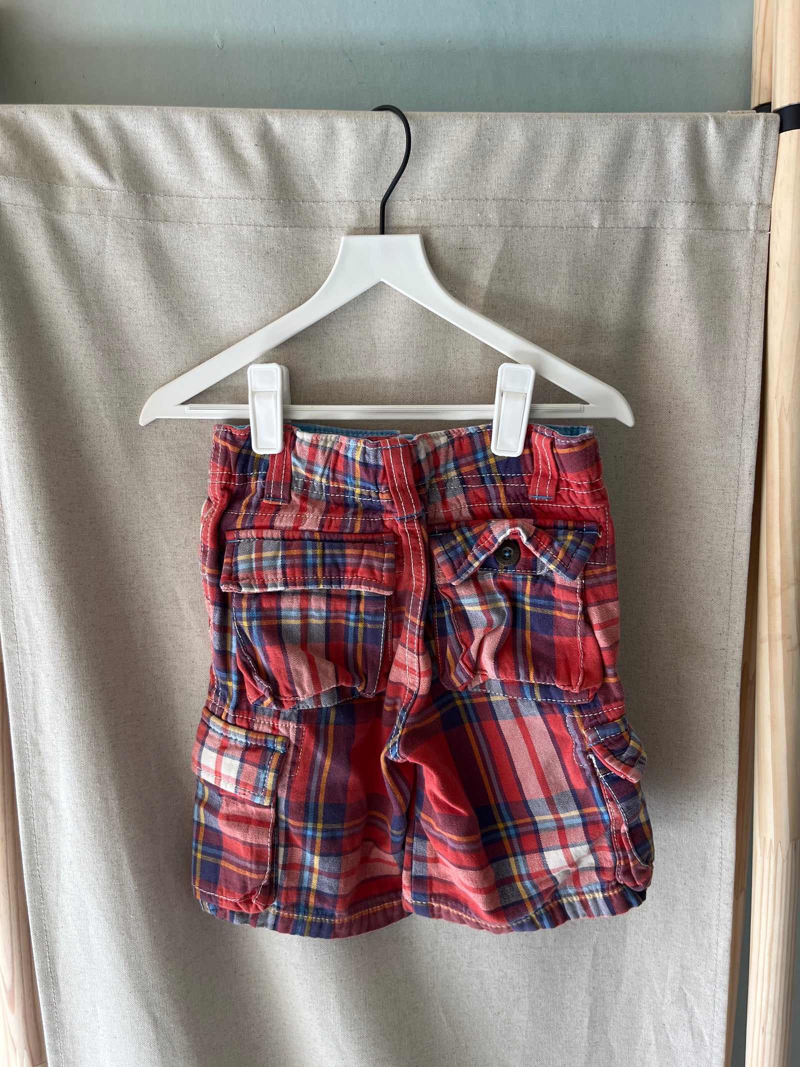 mini boden Red Plaid Shorts / 3