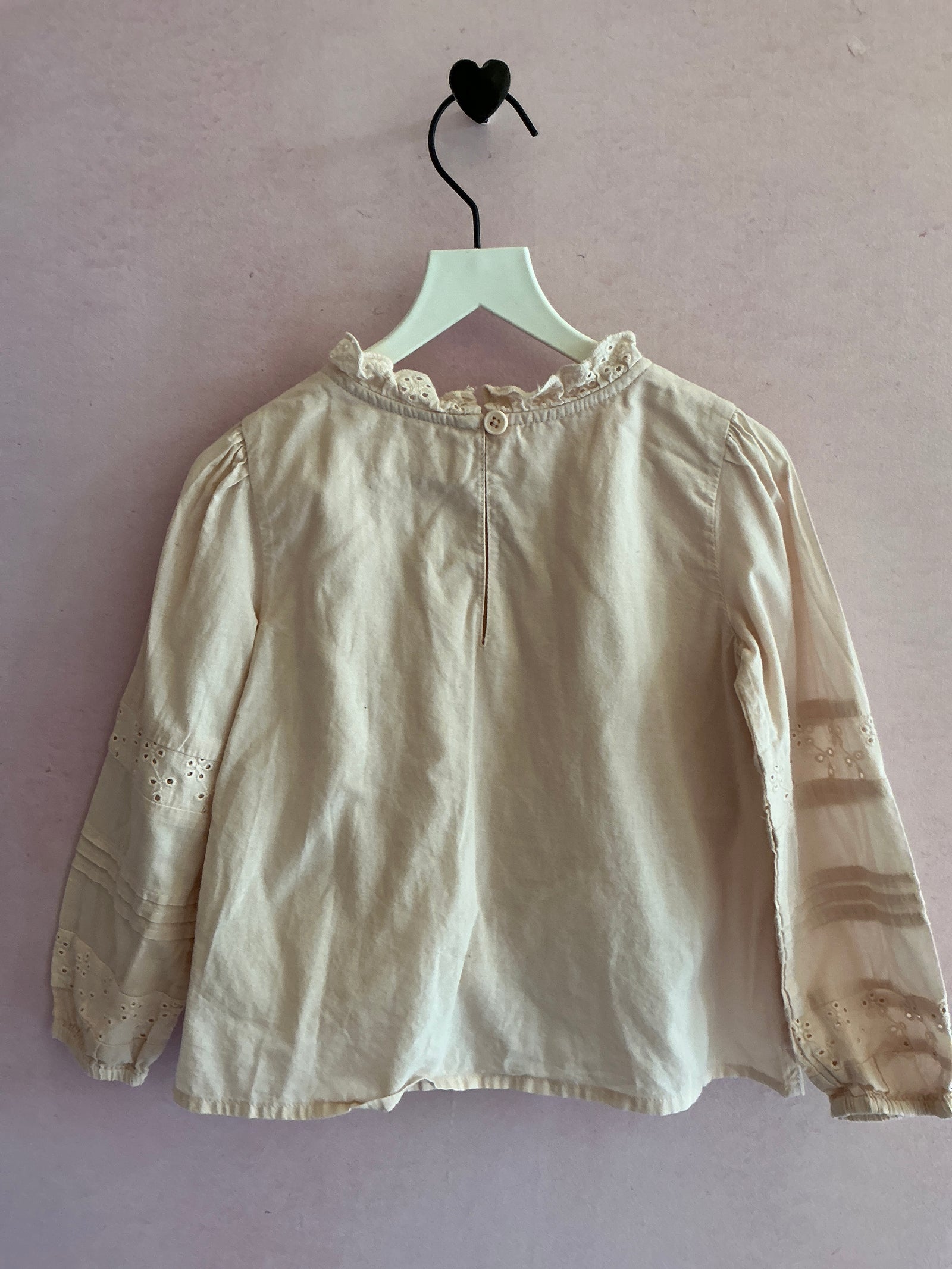 Mini Boden Light Pink Eyelet Blouse / 2-3