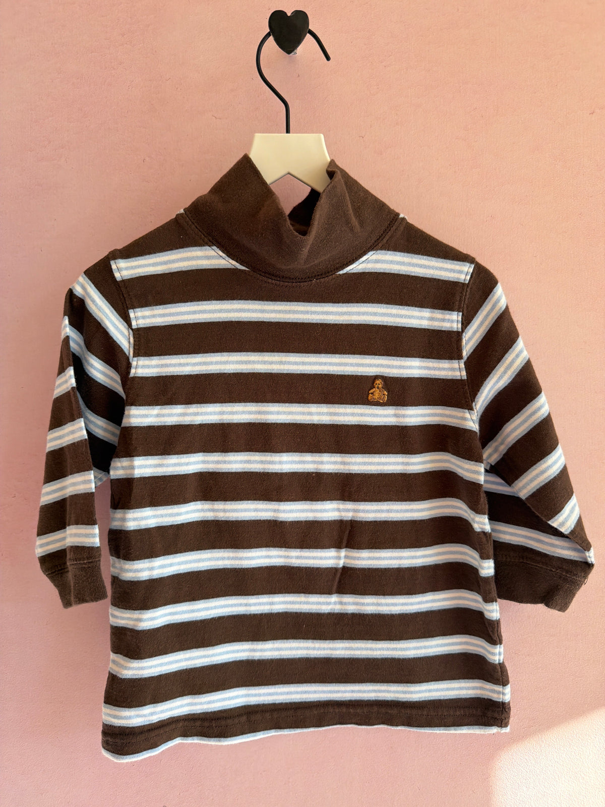 vintage baby Gap Brown and Light Blue bear Long Sleeve Shirt / 12-18 months