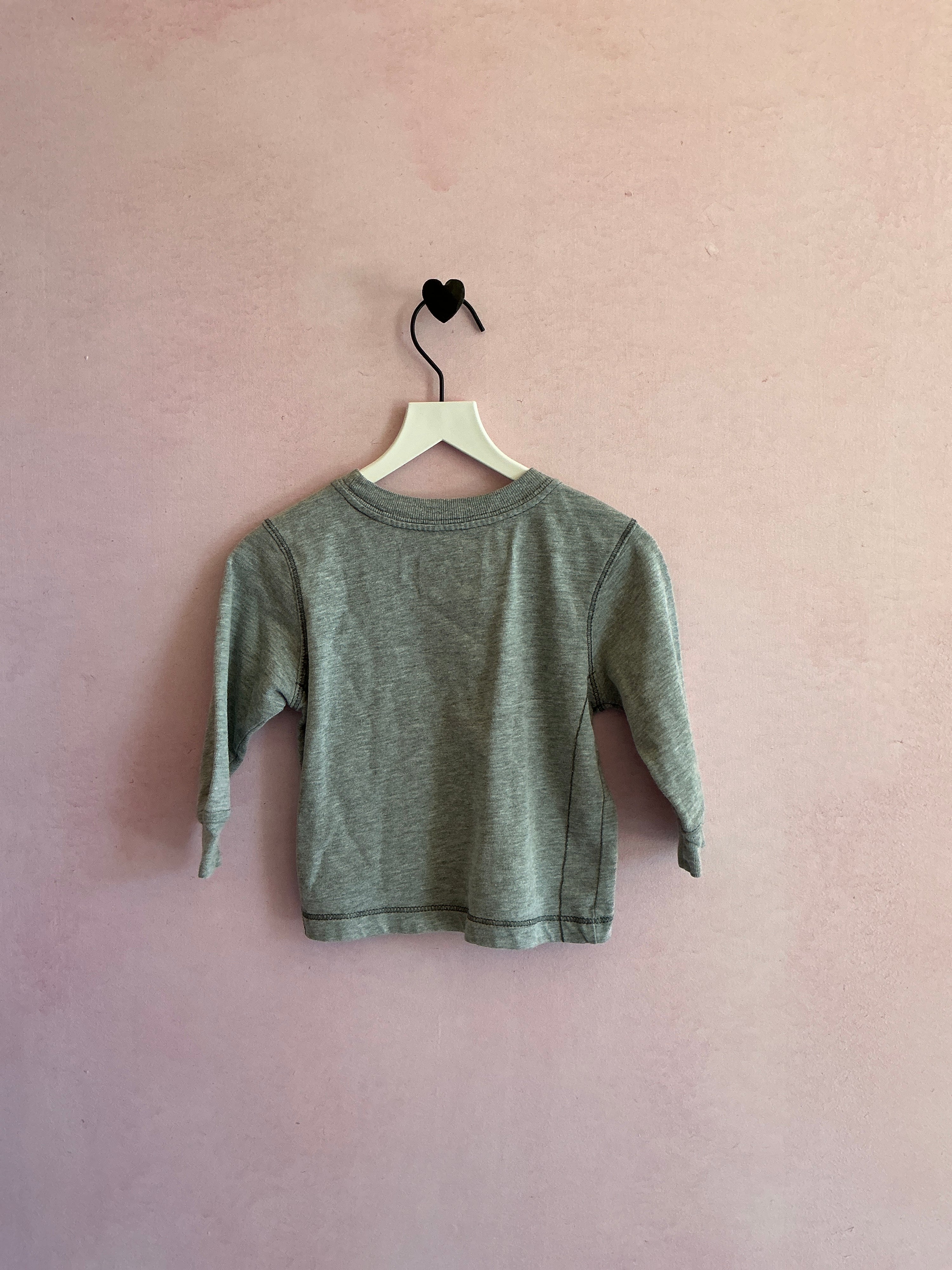vintage old navy contrast stitch long sleeve  / 12-18 months