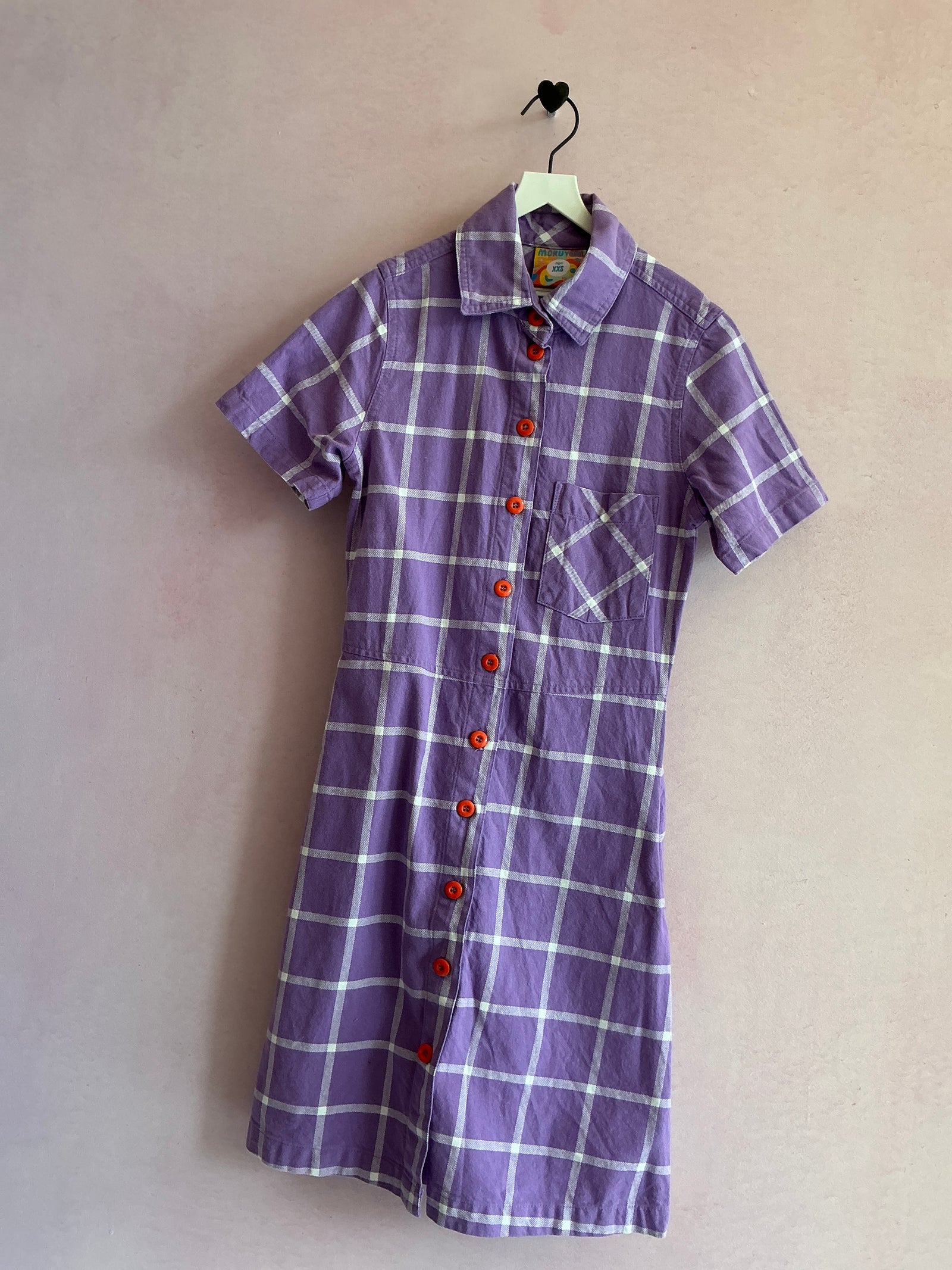 Mokuyobi Purple Grid Dress / XXS Women's
