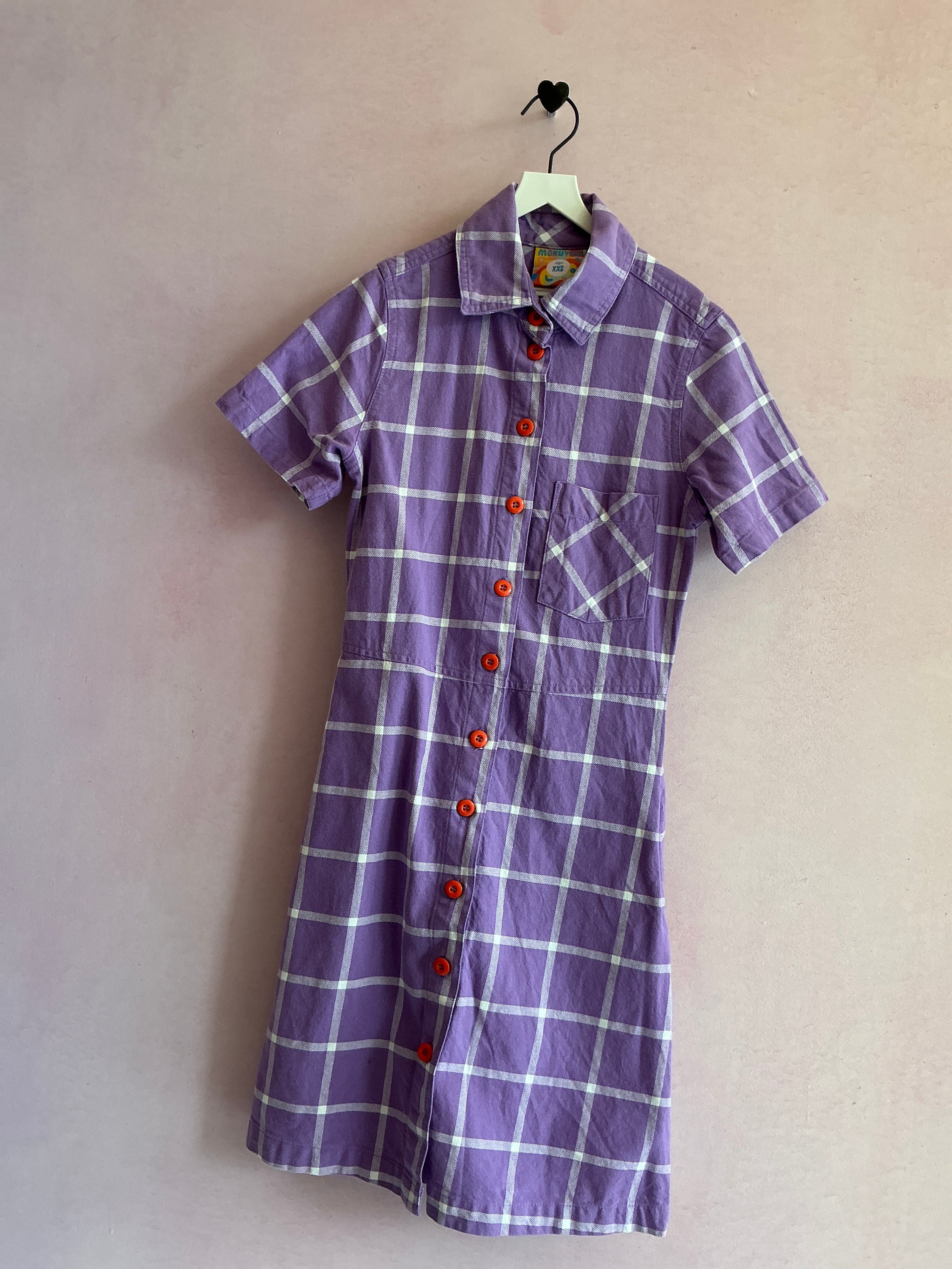Mokuyobi Purple Grid Dress / XXS Women's