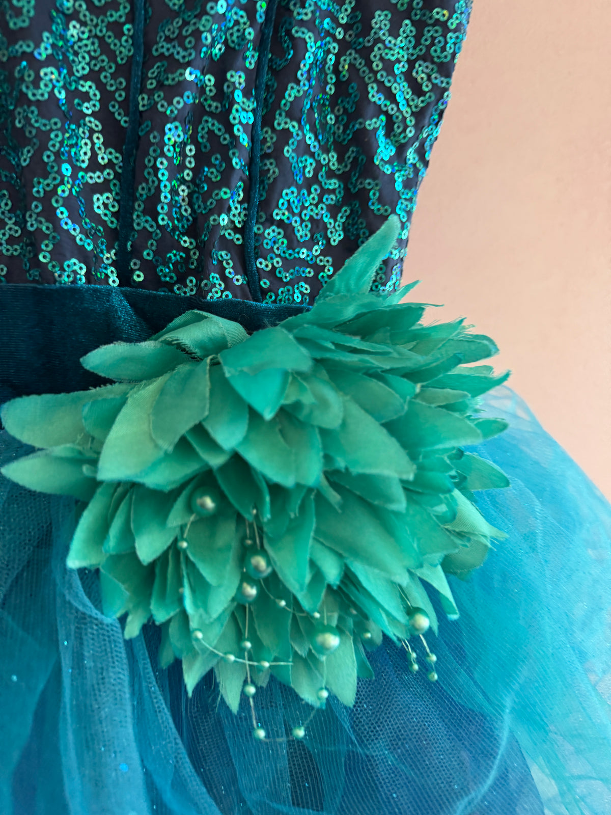 Curtain Call Costumes Radiant Reflection Teal Costume / Child Small