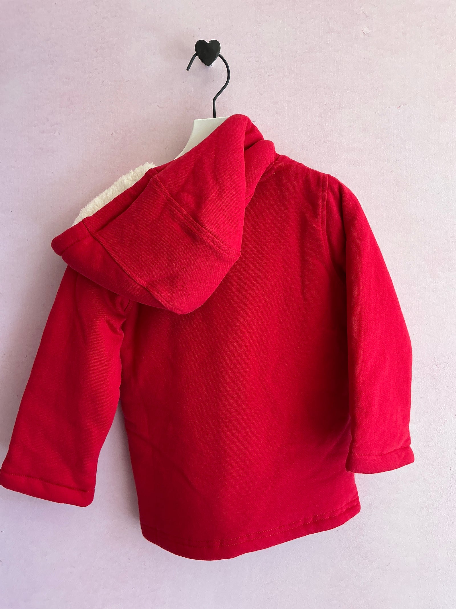 NWTs Mini Boden Red Toggle Coat / 18-24 months