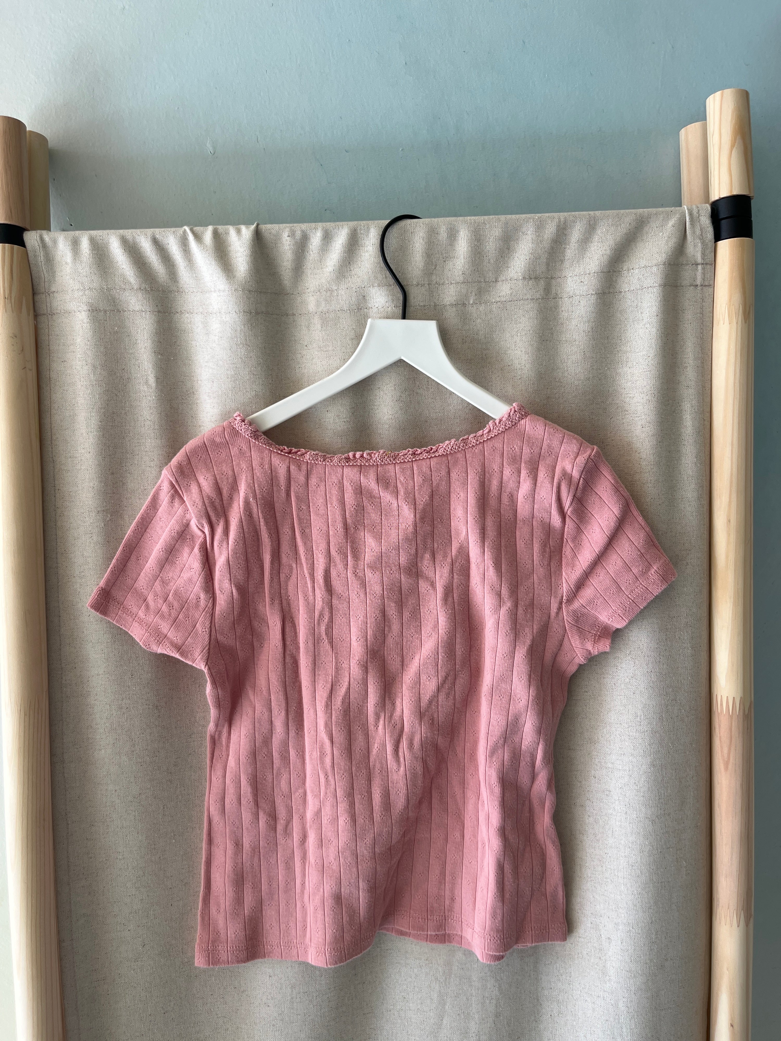 Art Class Pink Pointelle T-Shirt / 8