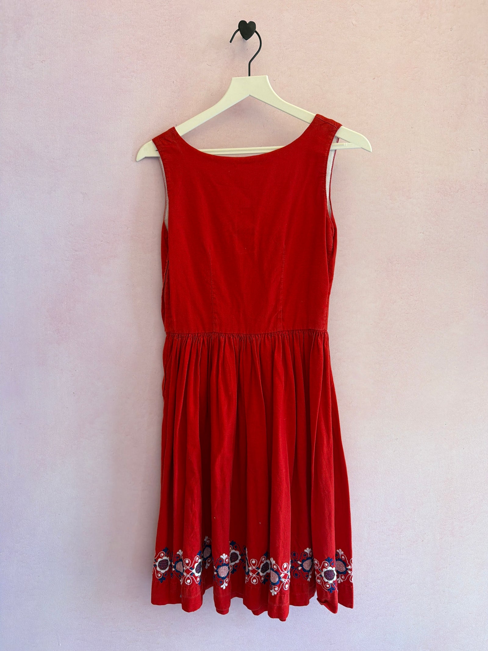 vintage german Pink Rosette Dirndl / 10