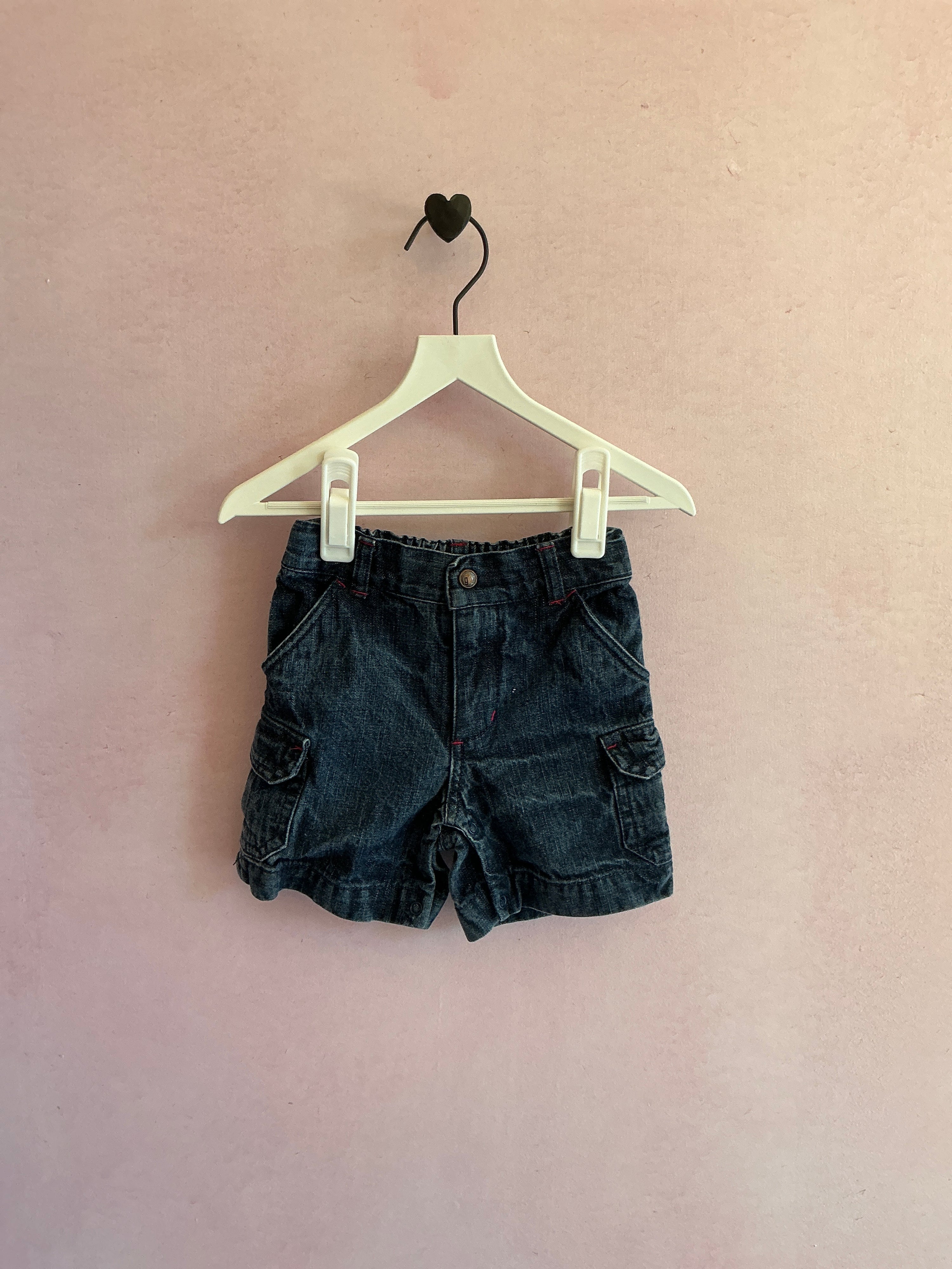 Gymboree Dark Denim Cargo Shorts / 3-6 months