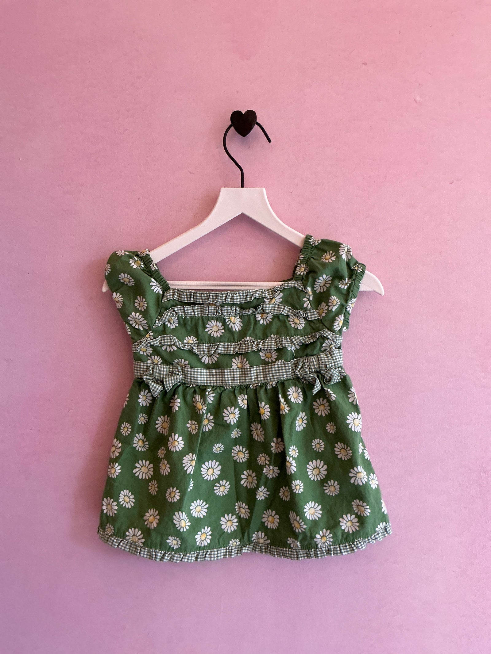 Janie and Jack Green Daisy Garden Dress / 12-18 months