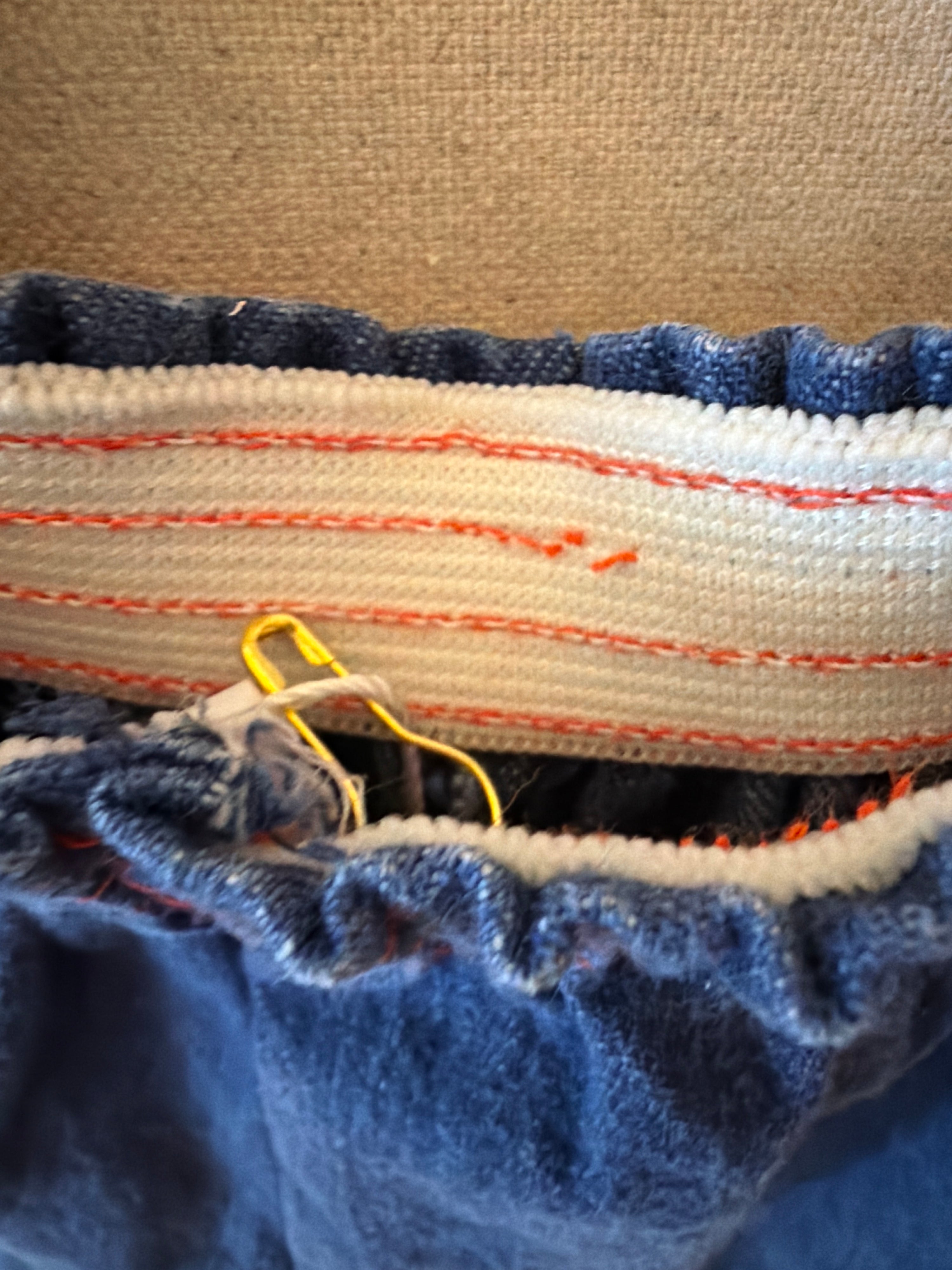 vintage contrast stitch shorts / 2T