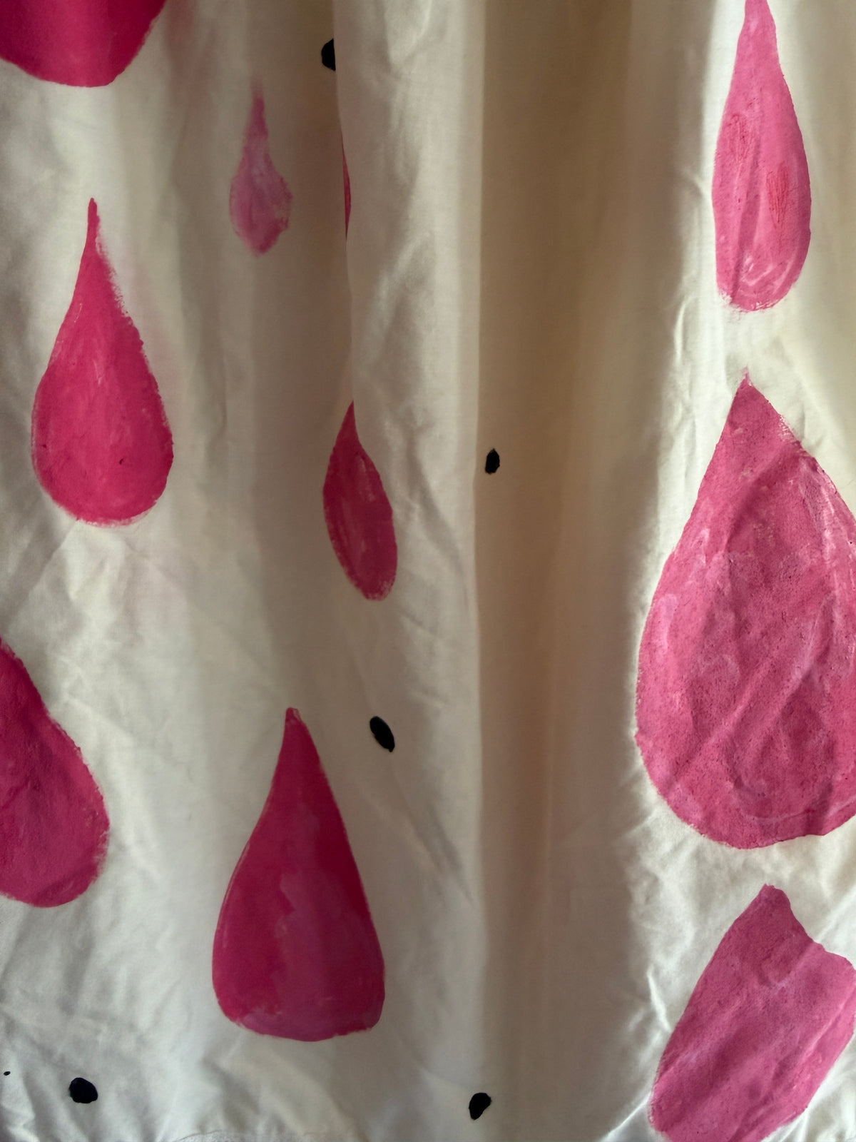Hand-Painted "Eyelashes & Pink Tears" OFAK Apron Dress