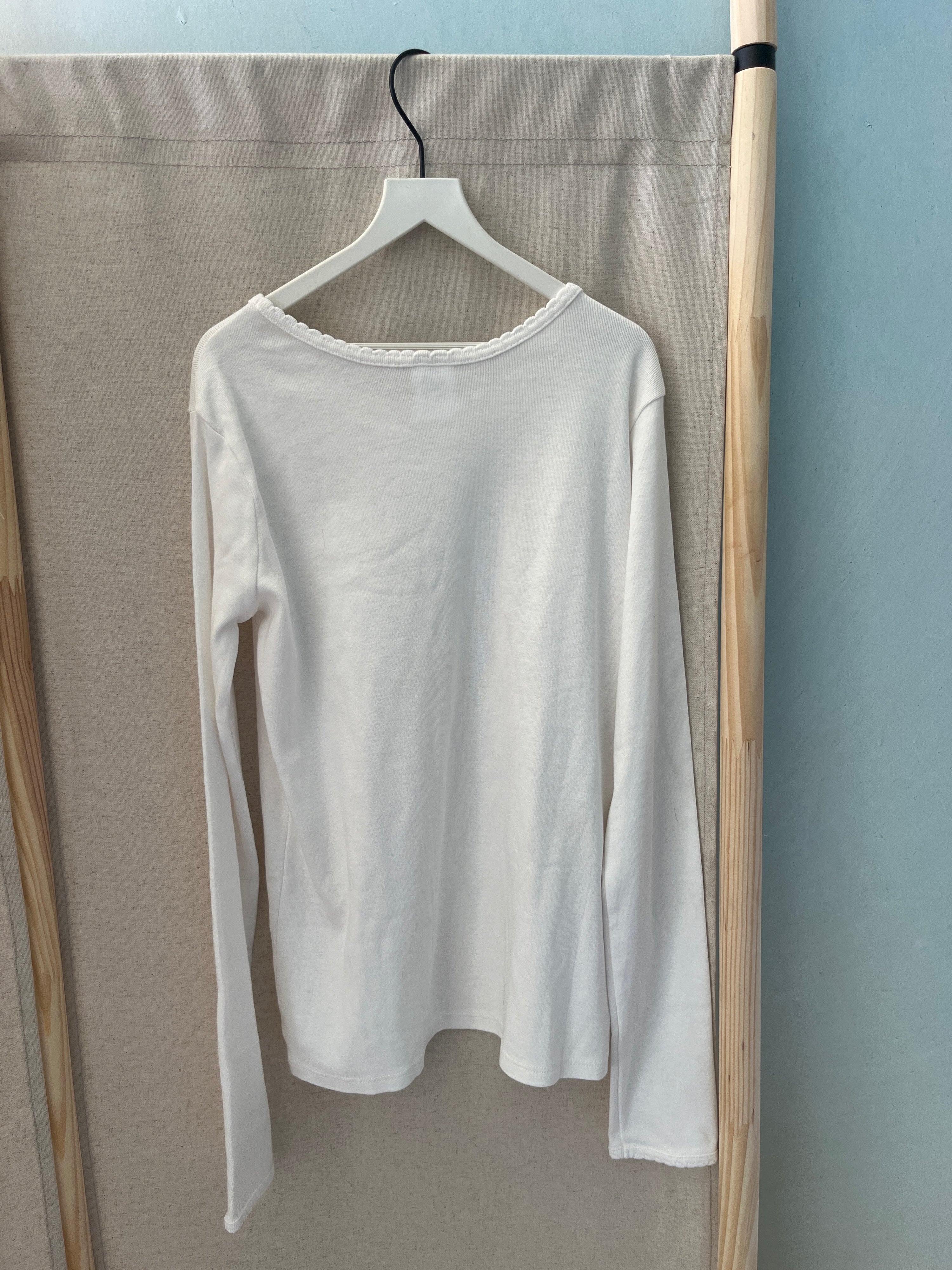 Hanna Andersson White Long Sleeve Shirt / 12