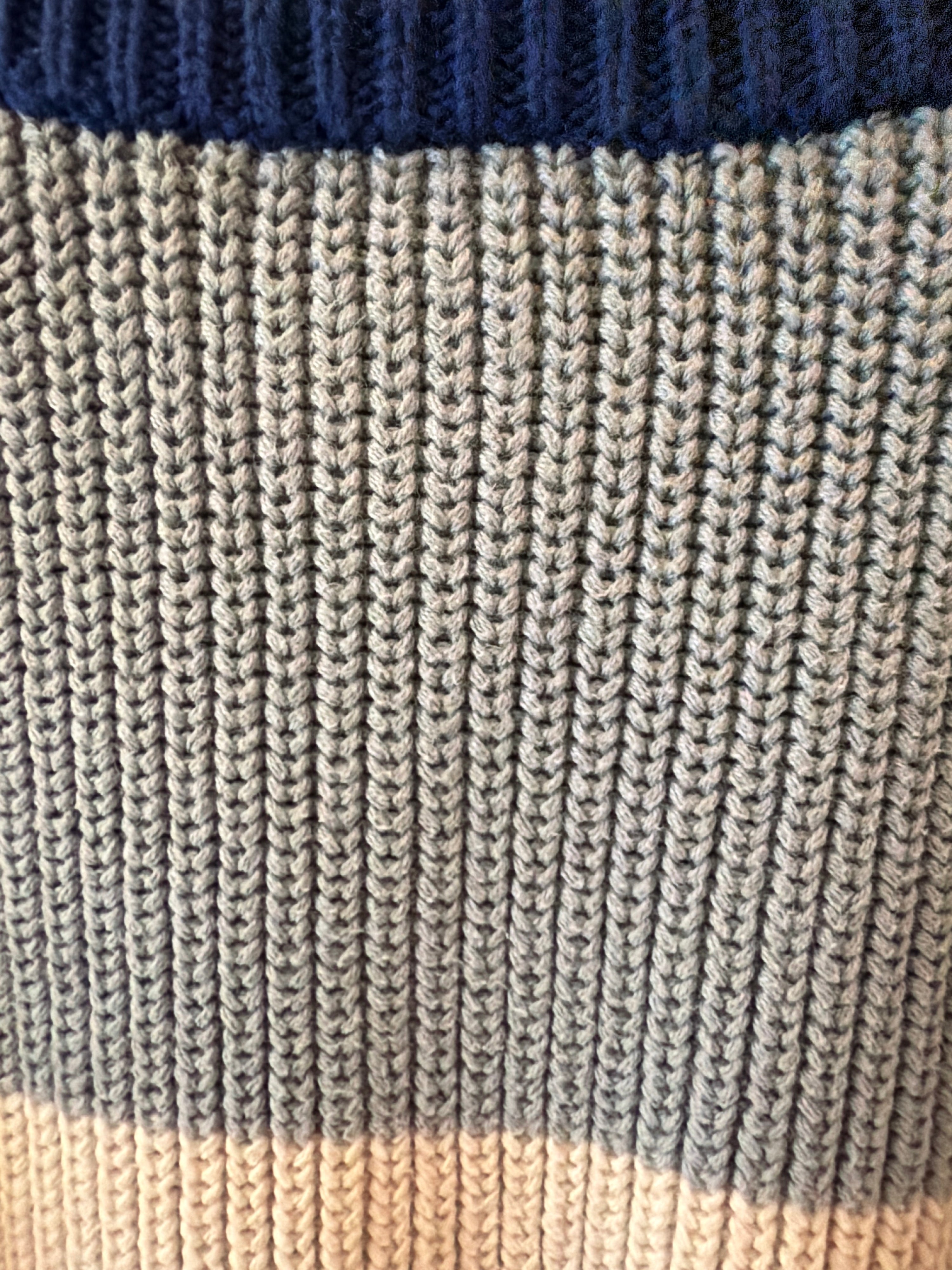 Hanna Andersson Chunky Knit Blues Stripe Sweater / 4