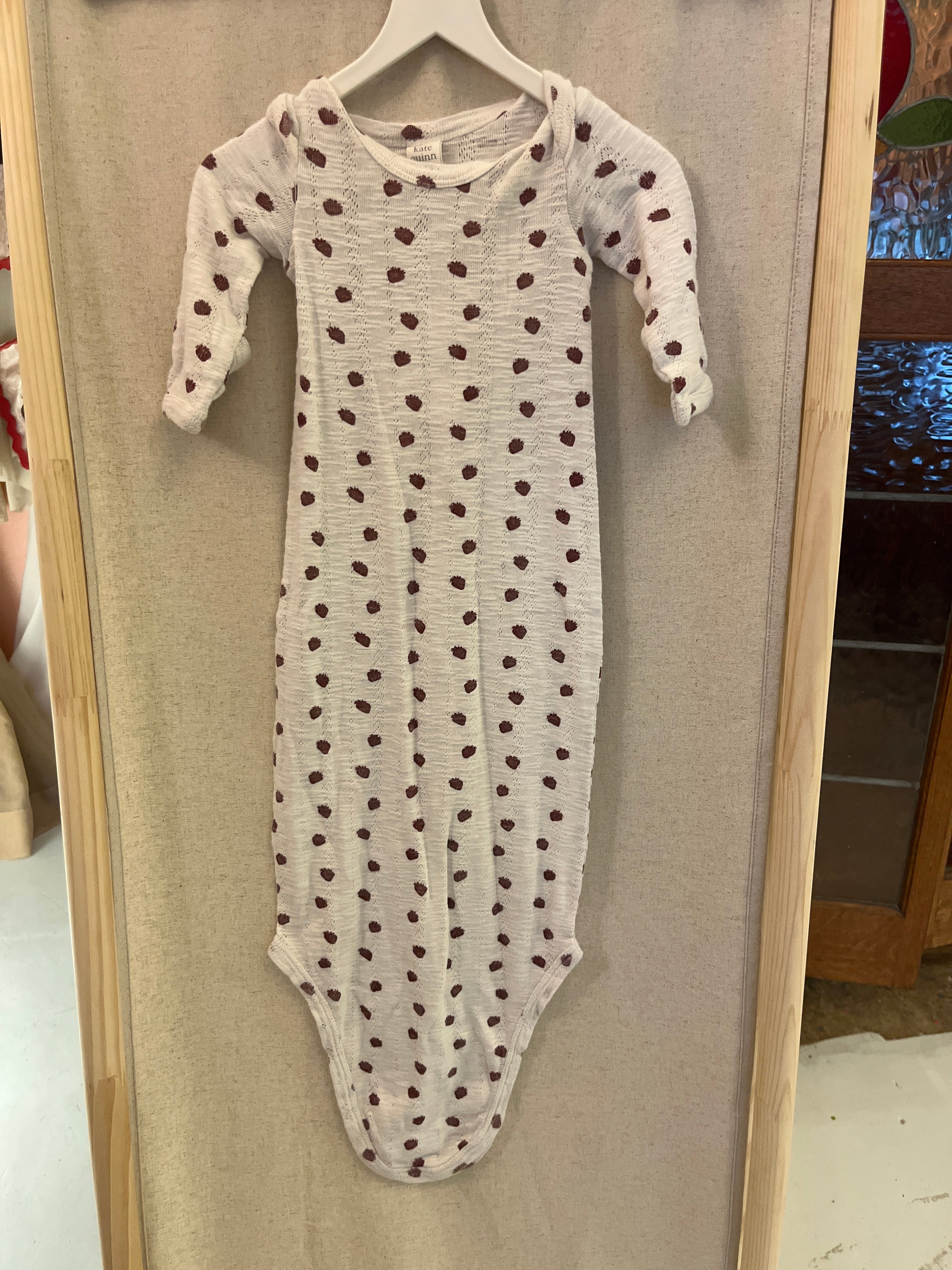 Kate Quinn Organics Strawberry Knot Nightgown / 0-3 months