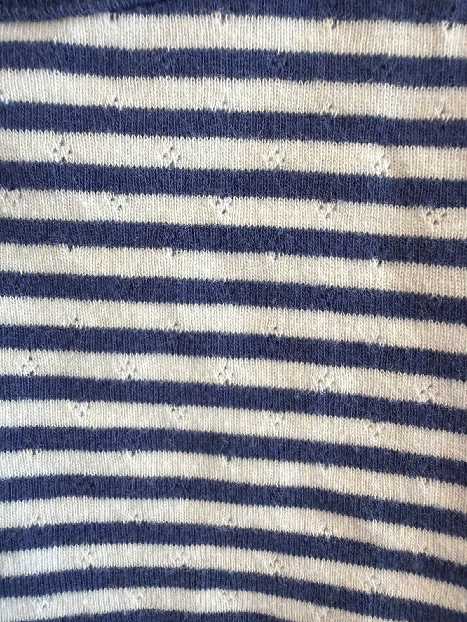 mini boden Pointelle Navy Stripe T-Shirt / 2-3 years