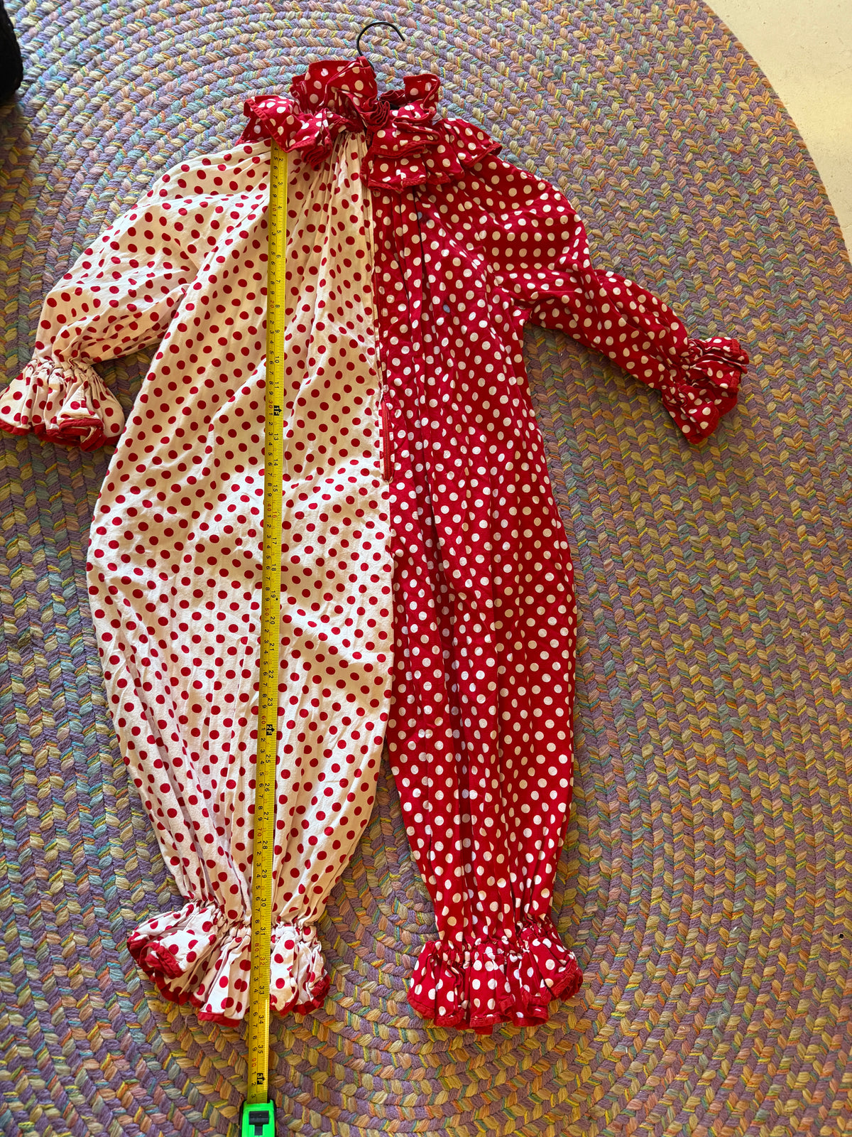 Vintage handmade Red + white dot / rental only