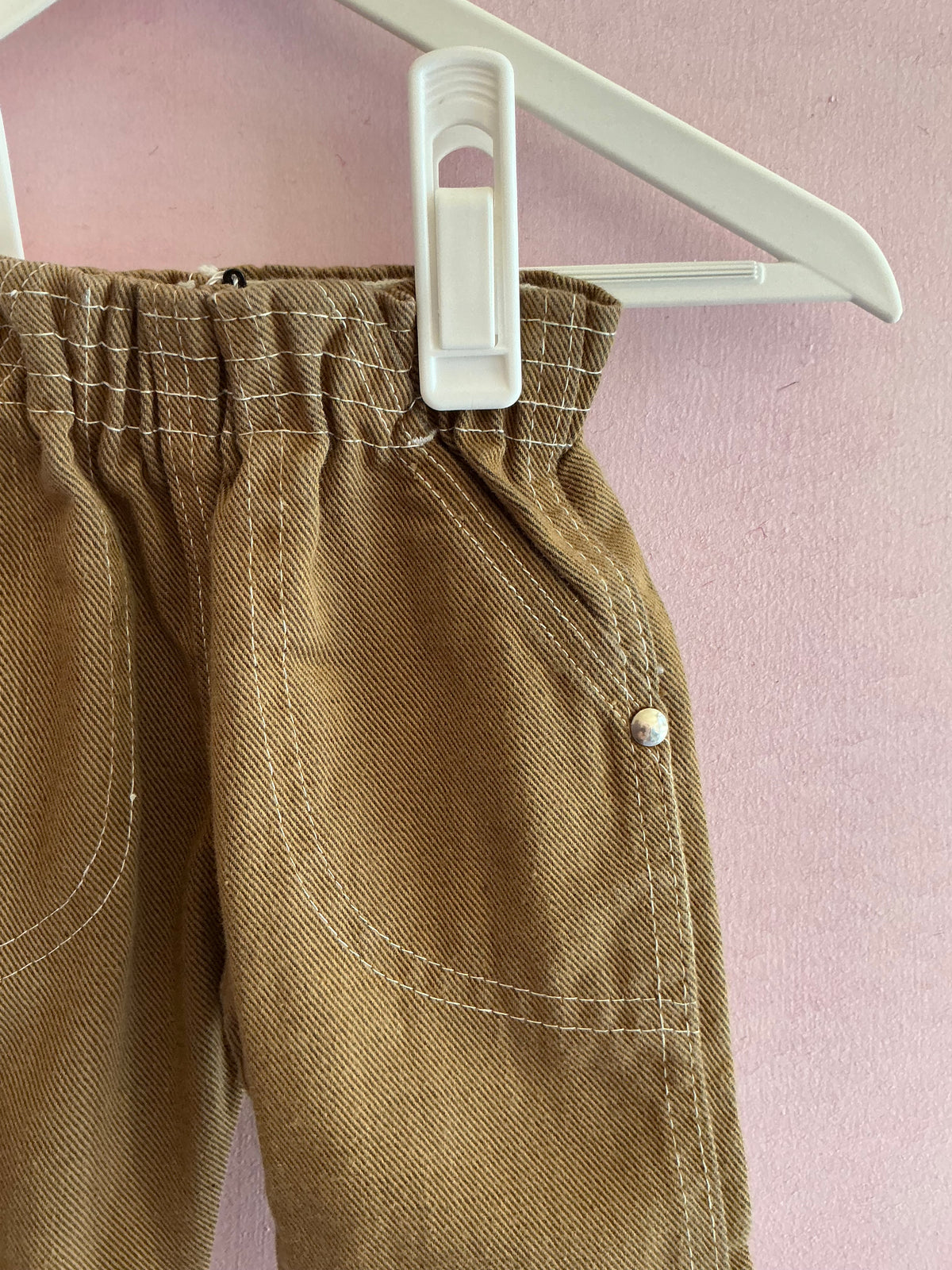 Vintage Contrast Stitch Work Wear Pants - 0-6m