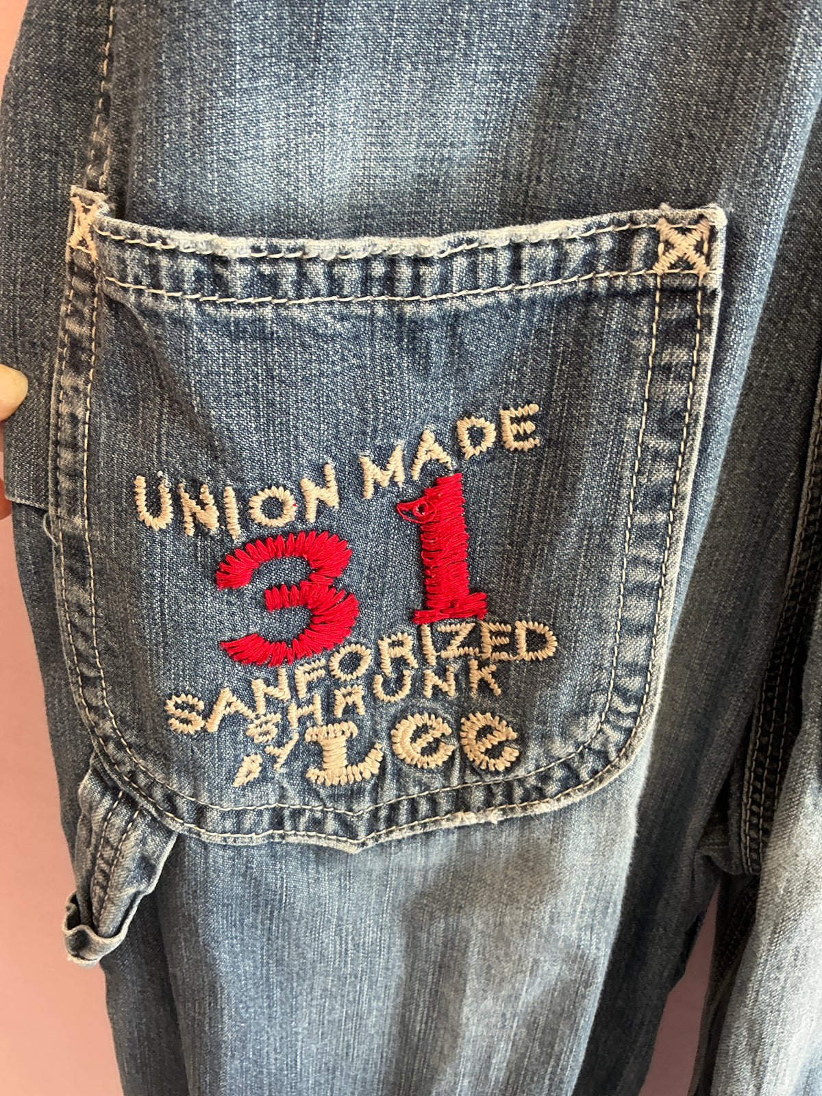 vintage Lee Japan Made Sanforized Hand Mending Workwear  / 10