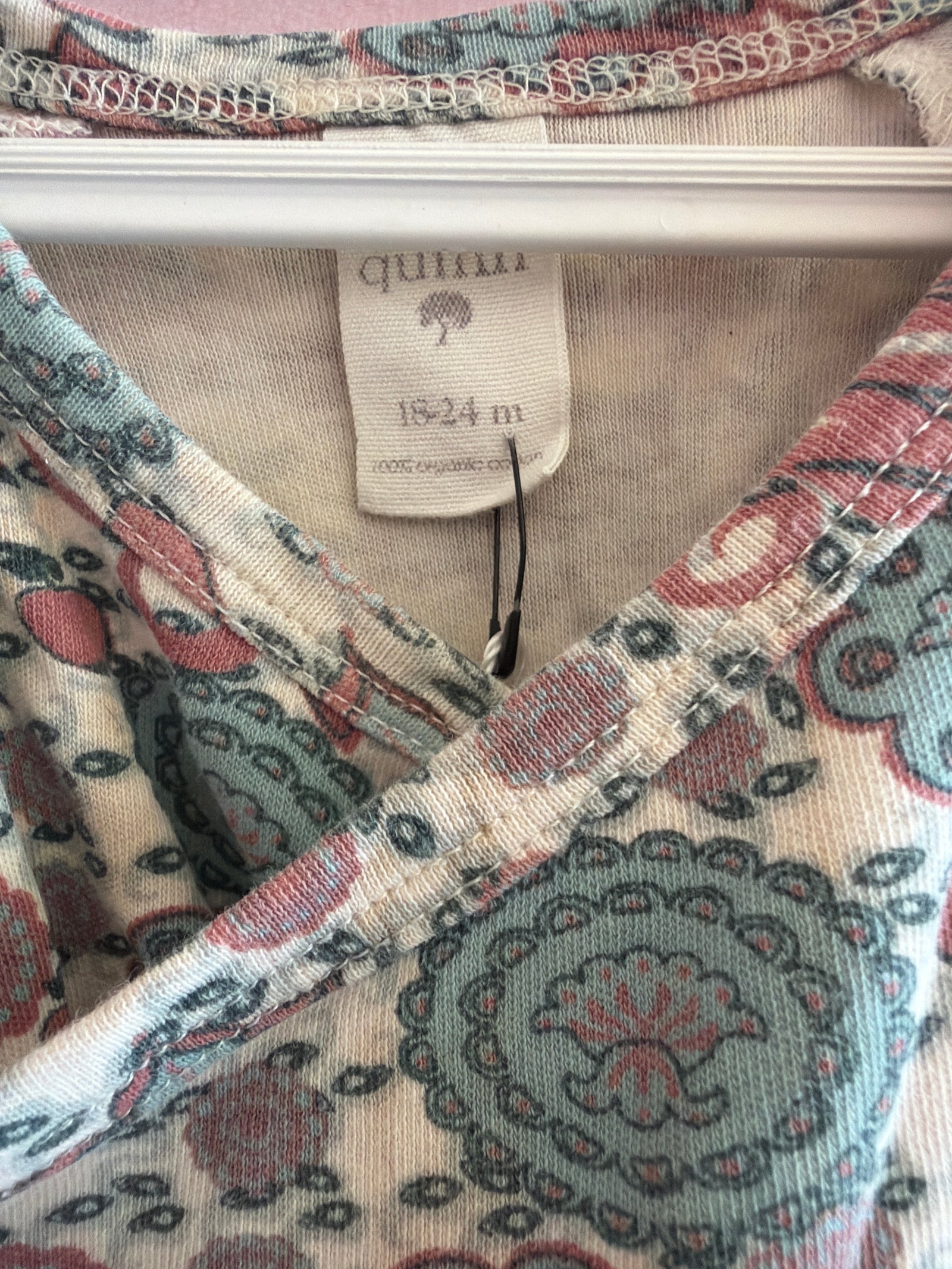 Kate Quinn Peacock print in maroon and blue Bodysuit / 18-24 months