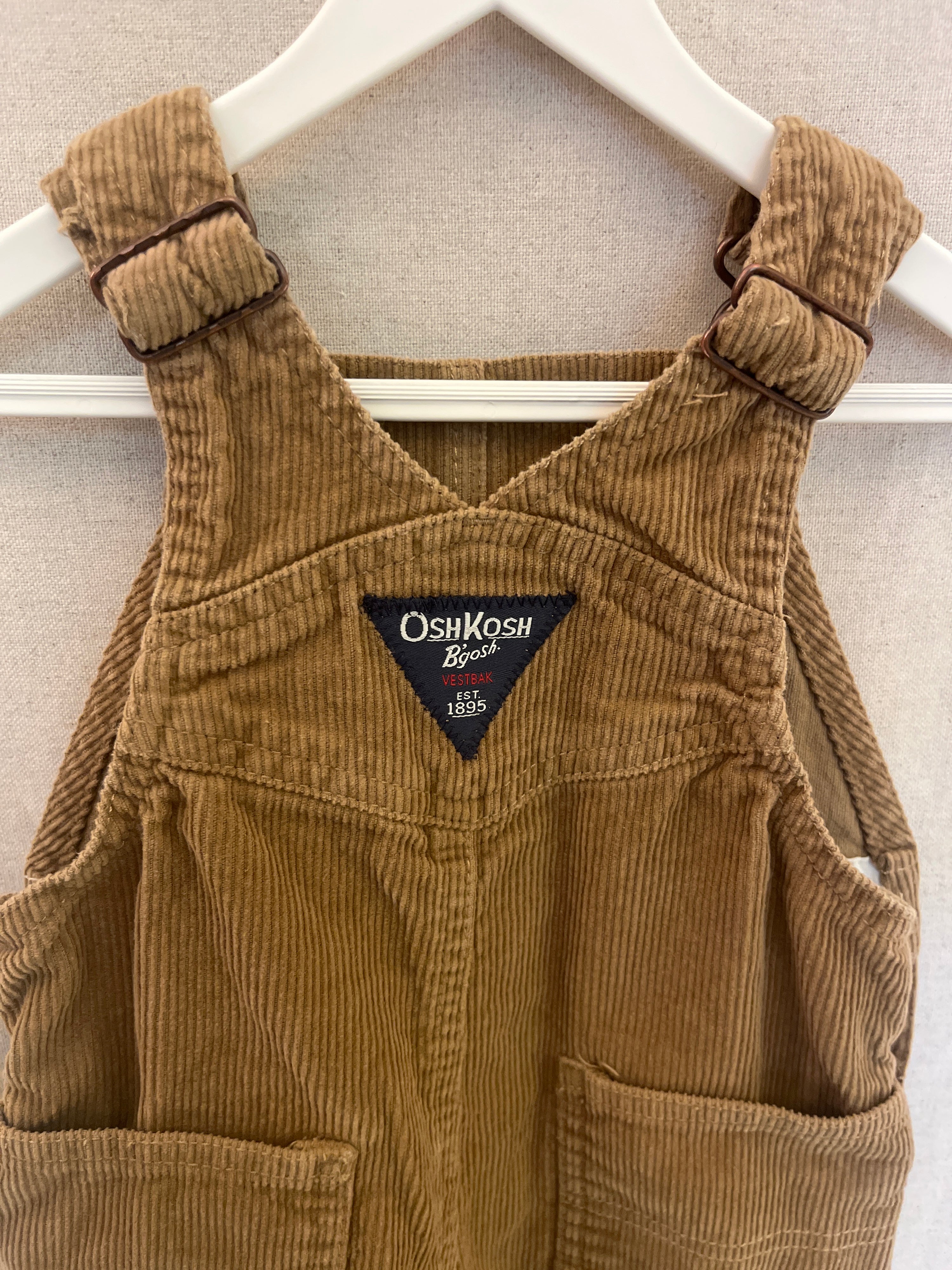 OshKosh Brown Cord Overalls / 12 months