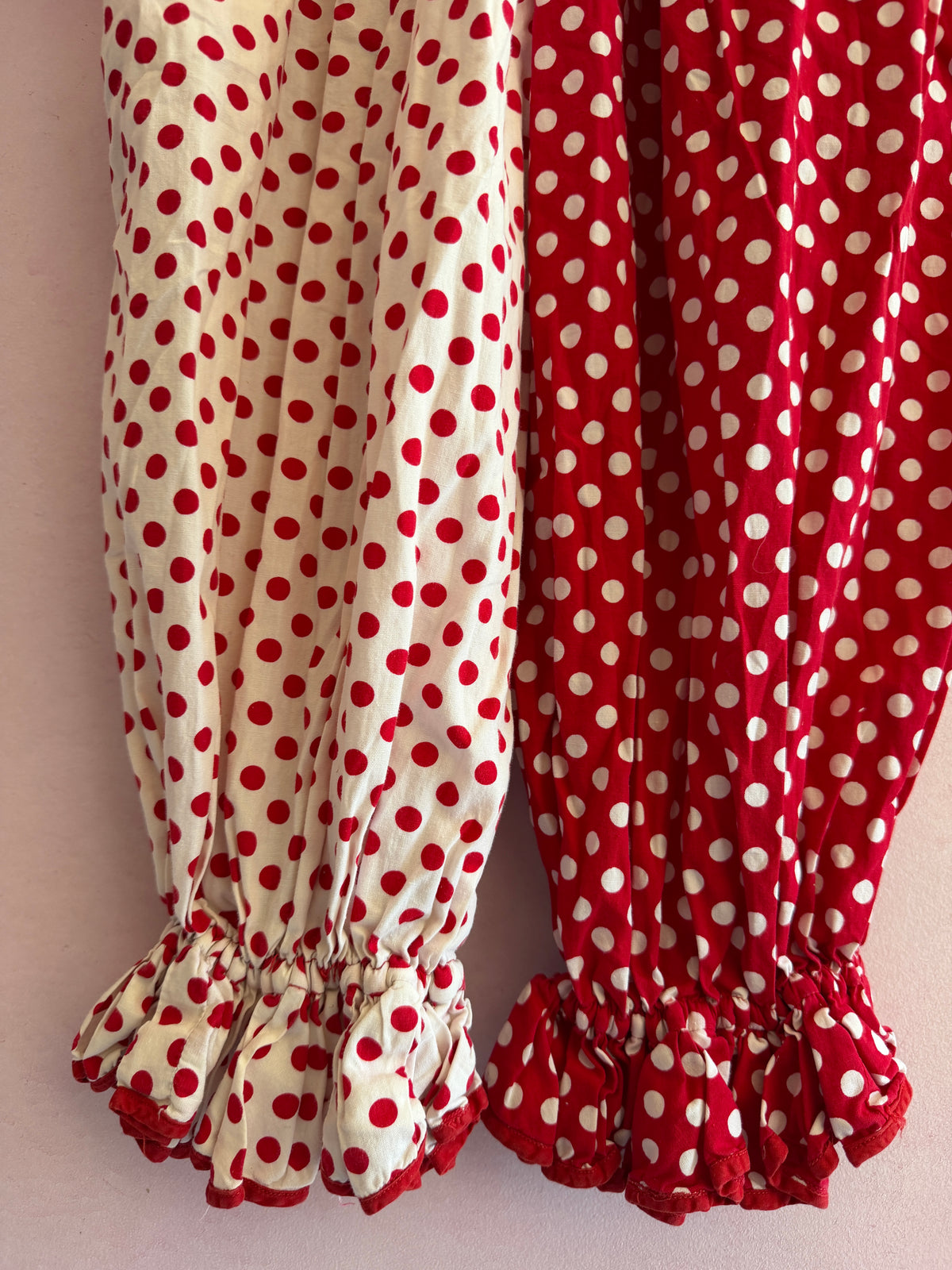 Vintage handmade Red + white dot / rental only