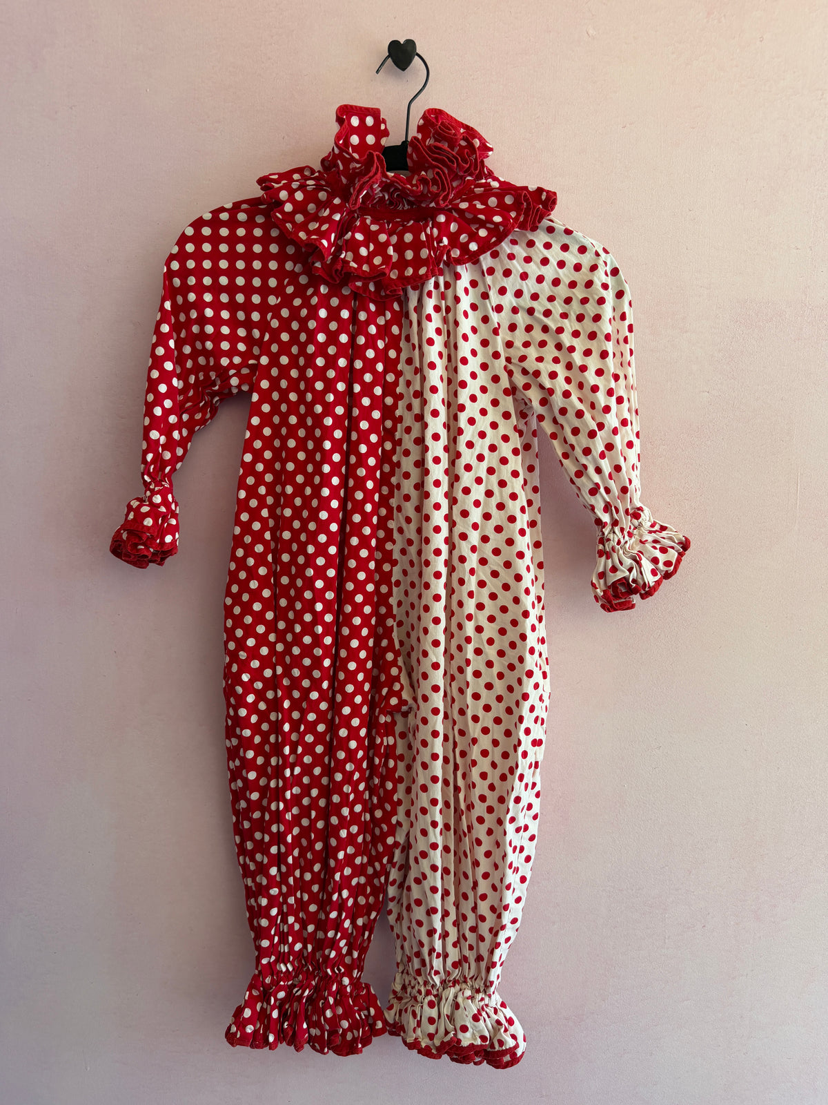 Vintage handmade Red + white dot / rental only