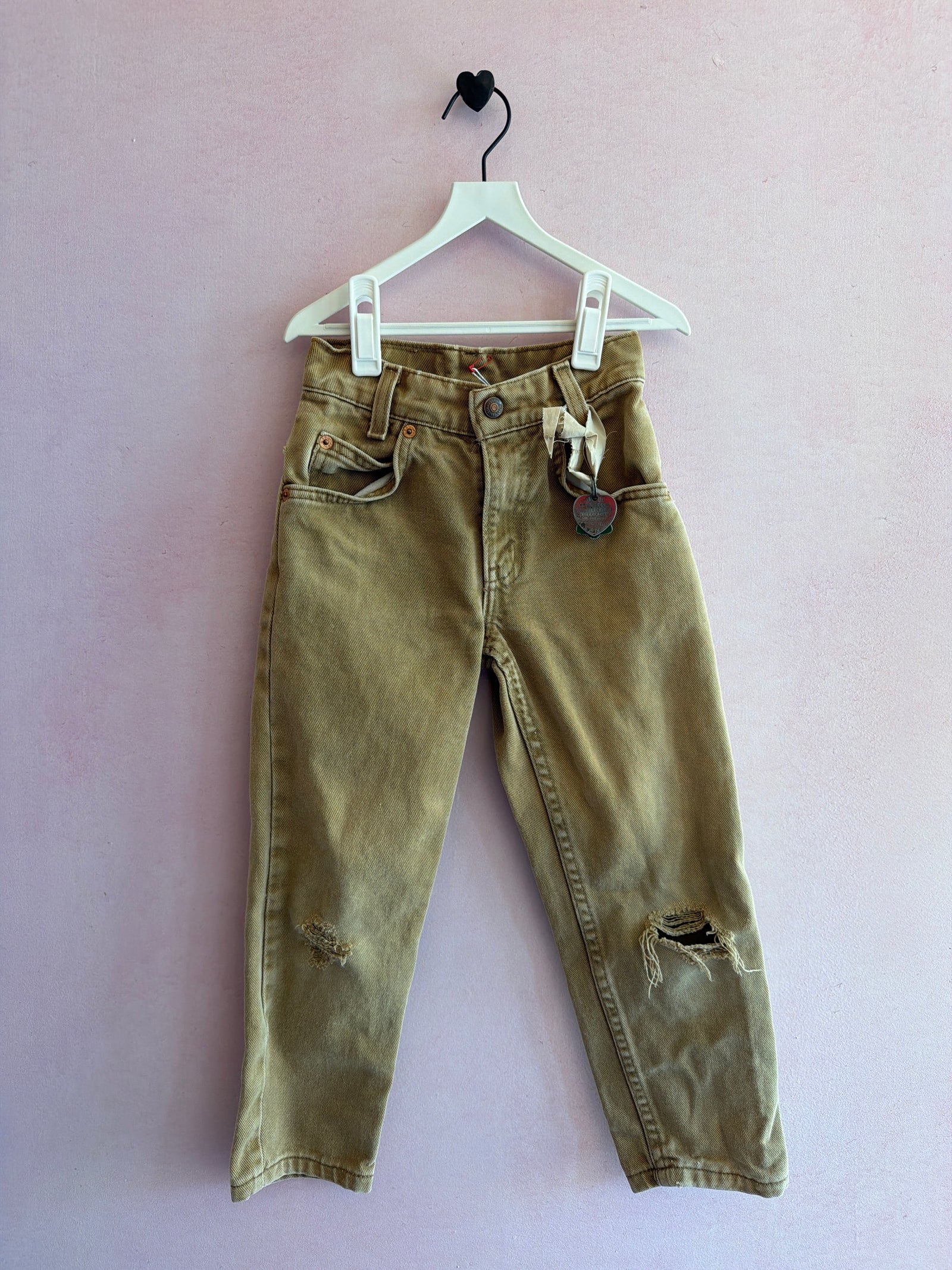 Levi's Tan Jeans / Slim 6 (THRASHED)