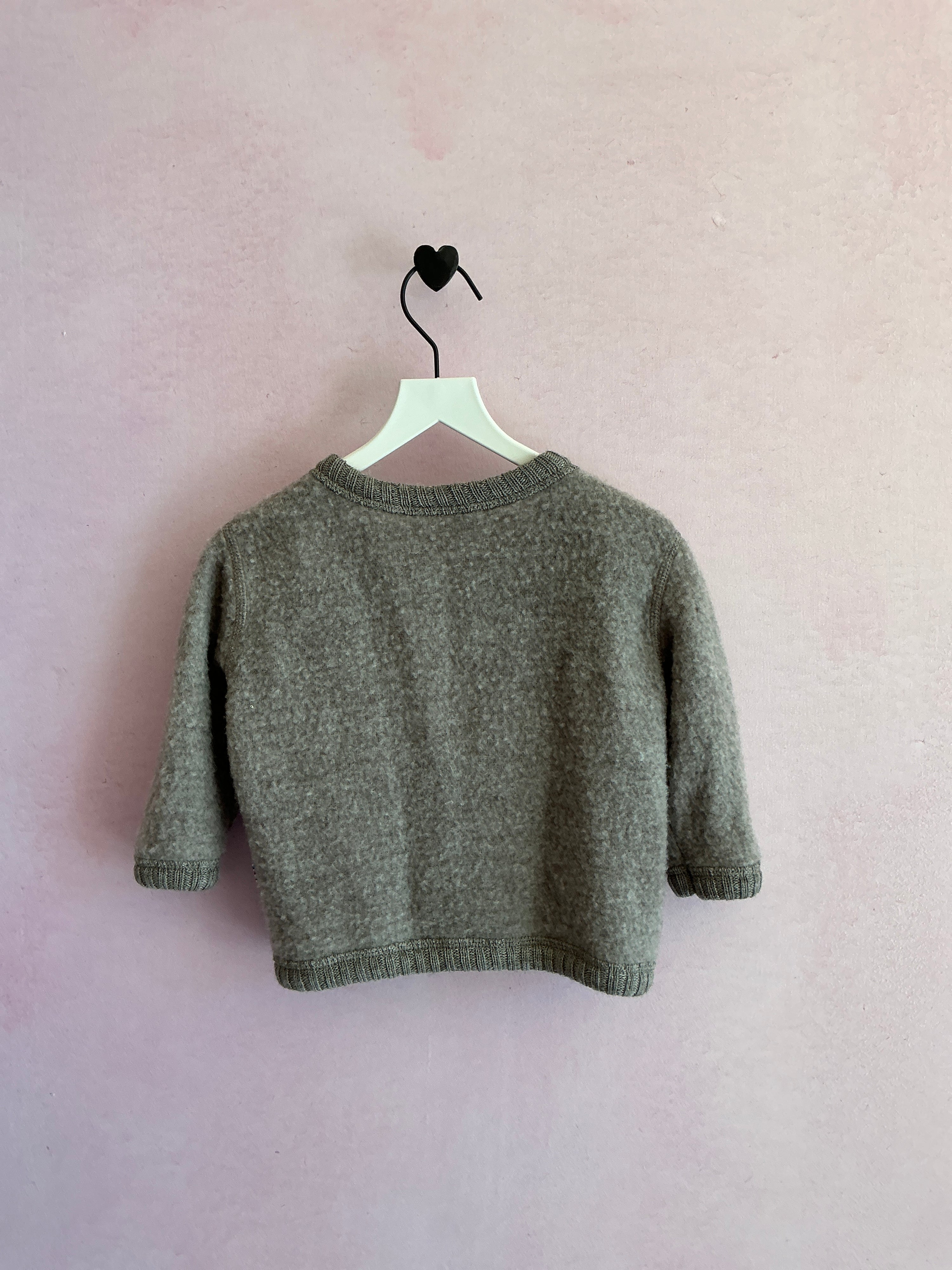 Mama Owl Joha Merino Wool Fleece Jacket - Sesame / 3-6 months