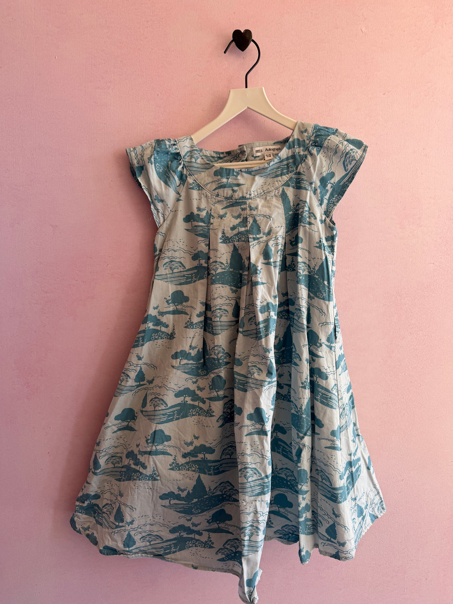 Marks & Spencer Autograph Blue Forest Dress / 4-5