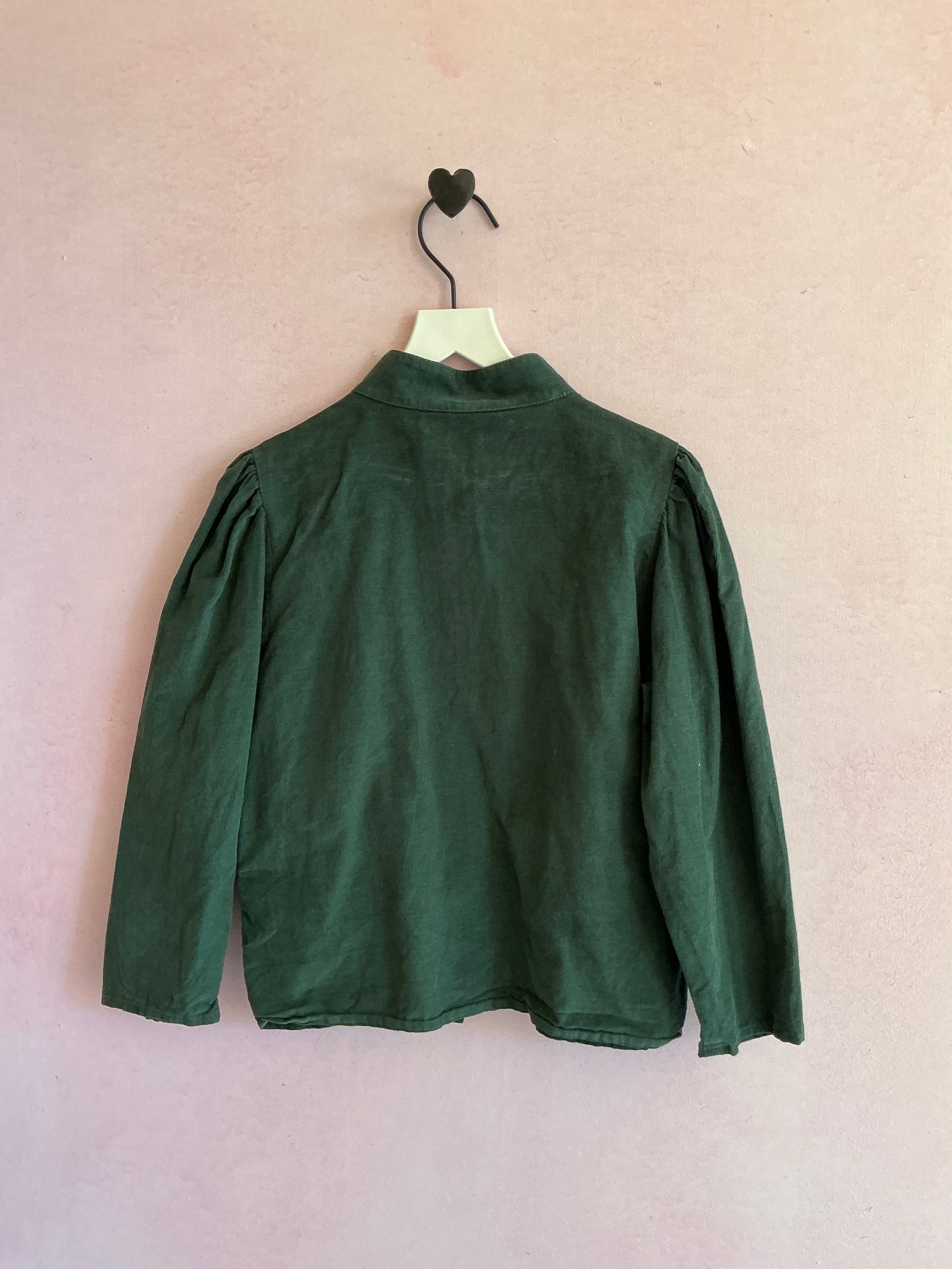 Sour Ploom Forest Green Ruffle Blouse / 5-6