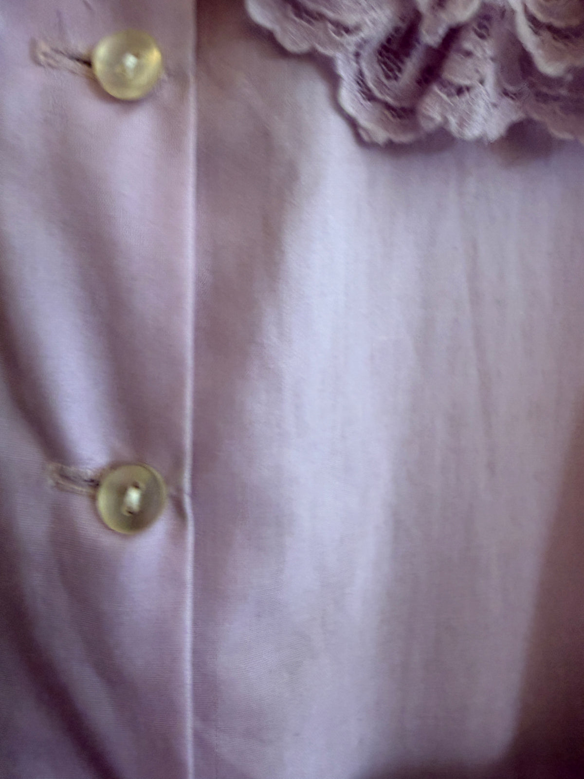 vintage Betty Odin Lavender Ruffle Bib Western Dress with Lace Trim / 4 (play condition )