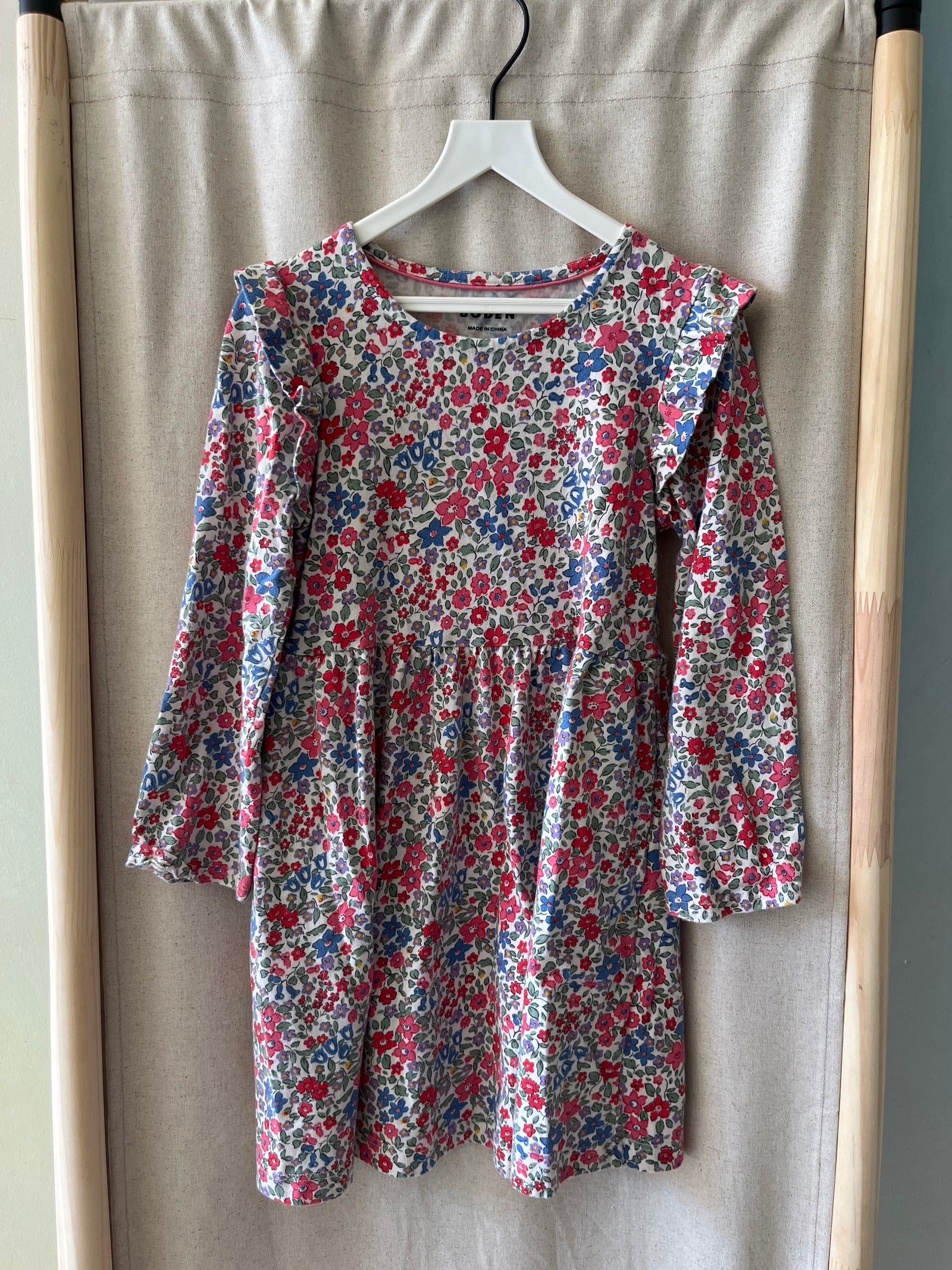 mini boden Floral Ruffle Twirl Dress / 5-6