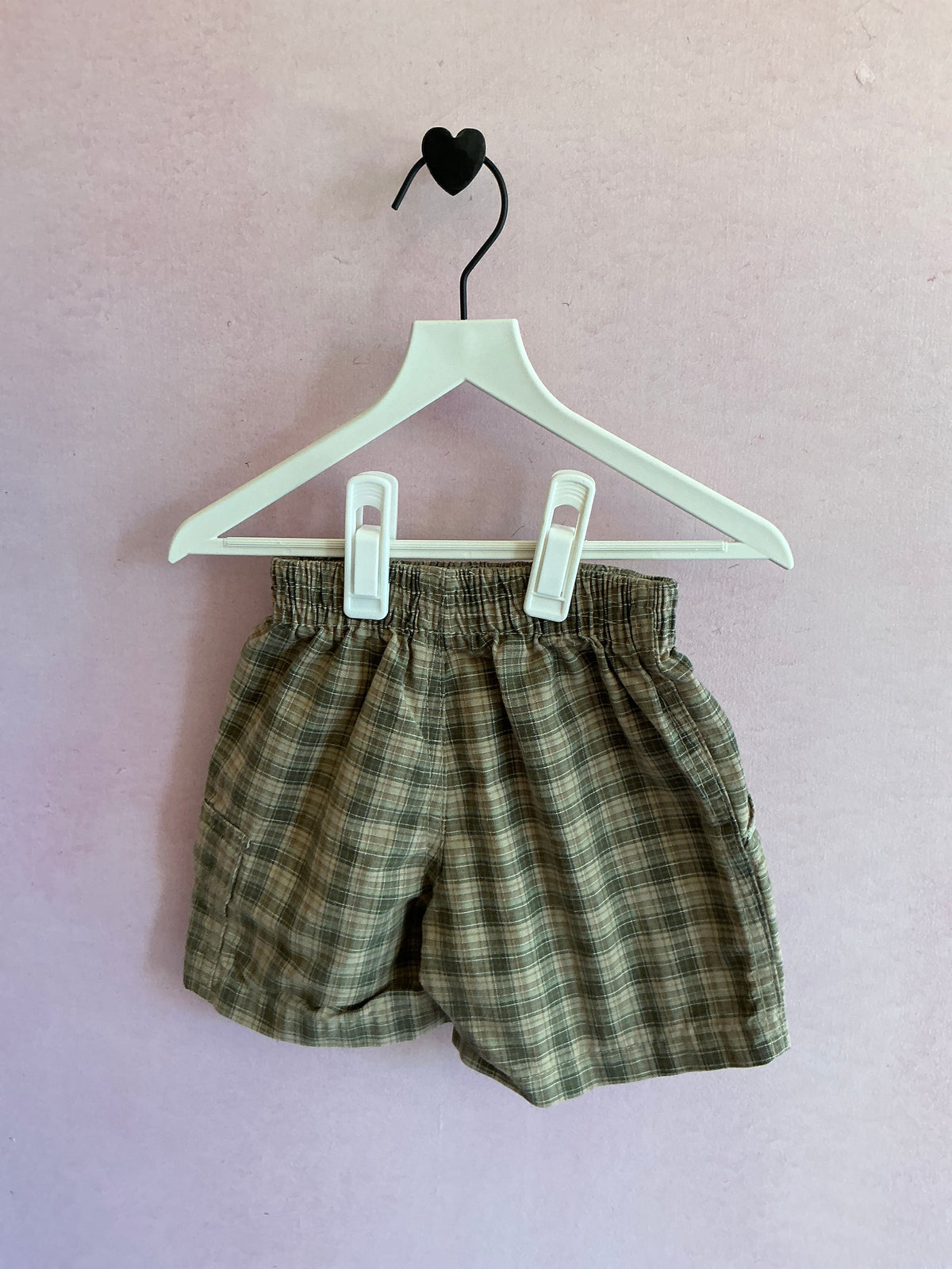 vintage 1994 oshkosh Earth Plaid Shorts / 2T