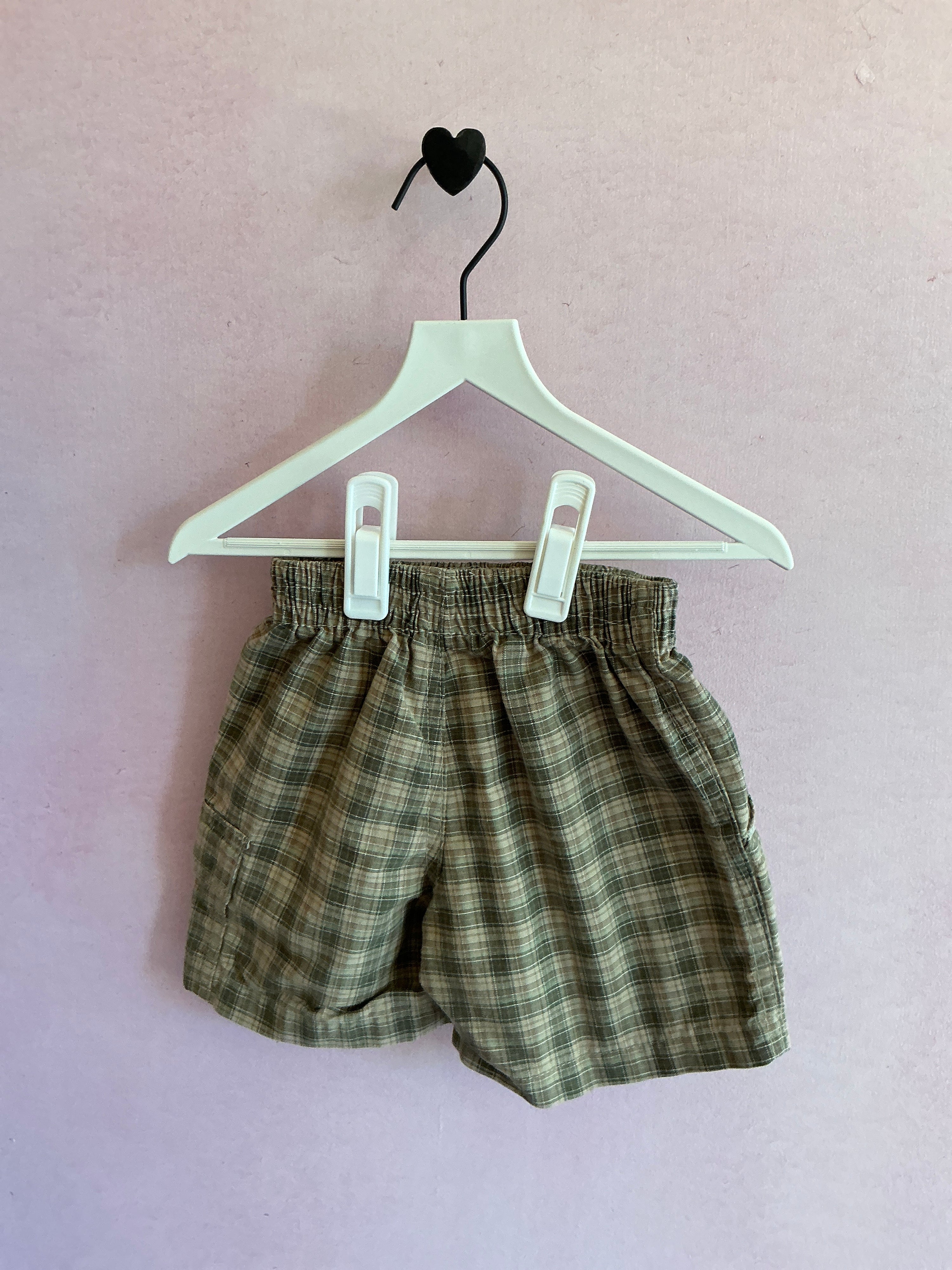vintage 1994 oshkosh Earth Plaid Shorts / 2T