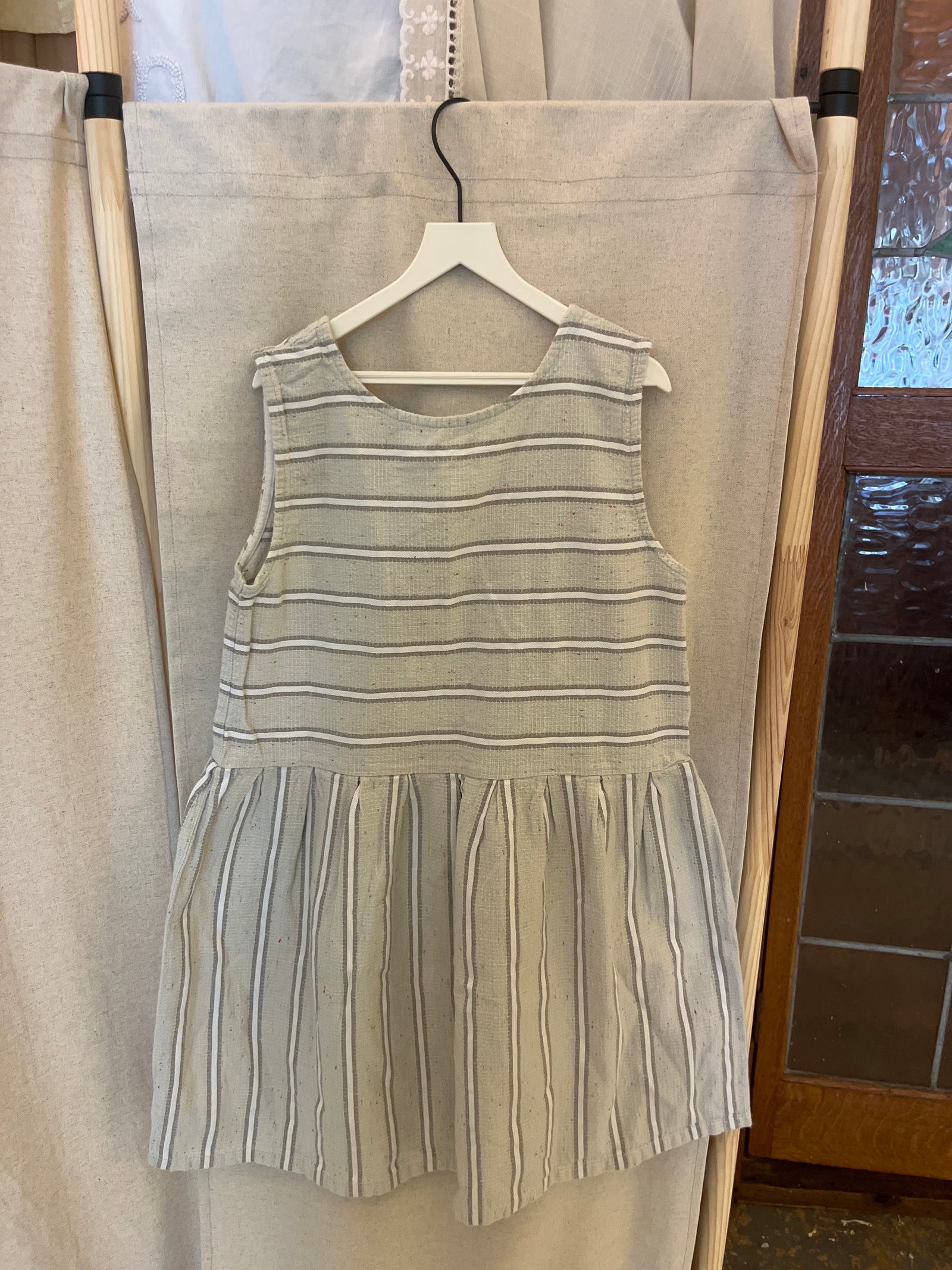 ace & jig Cream with beige Stripes Dress / 10