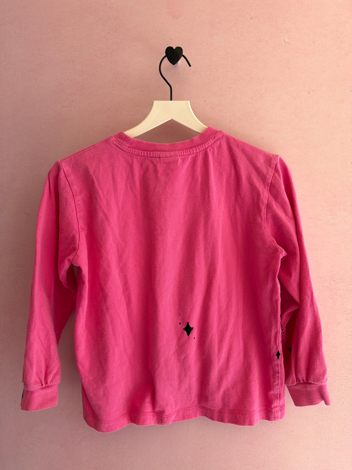 Jelly Mallow Pink and Orange Flower Long Sleeve Shirt / 6-7 Years