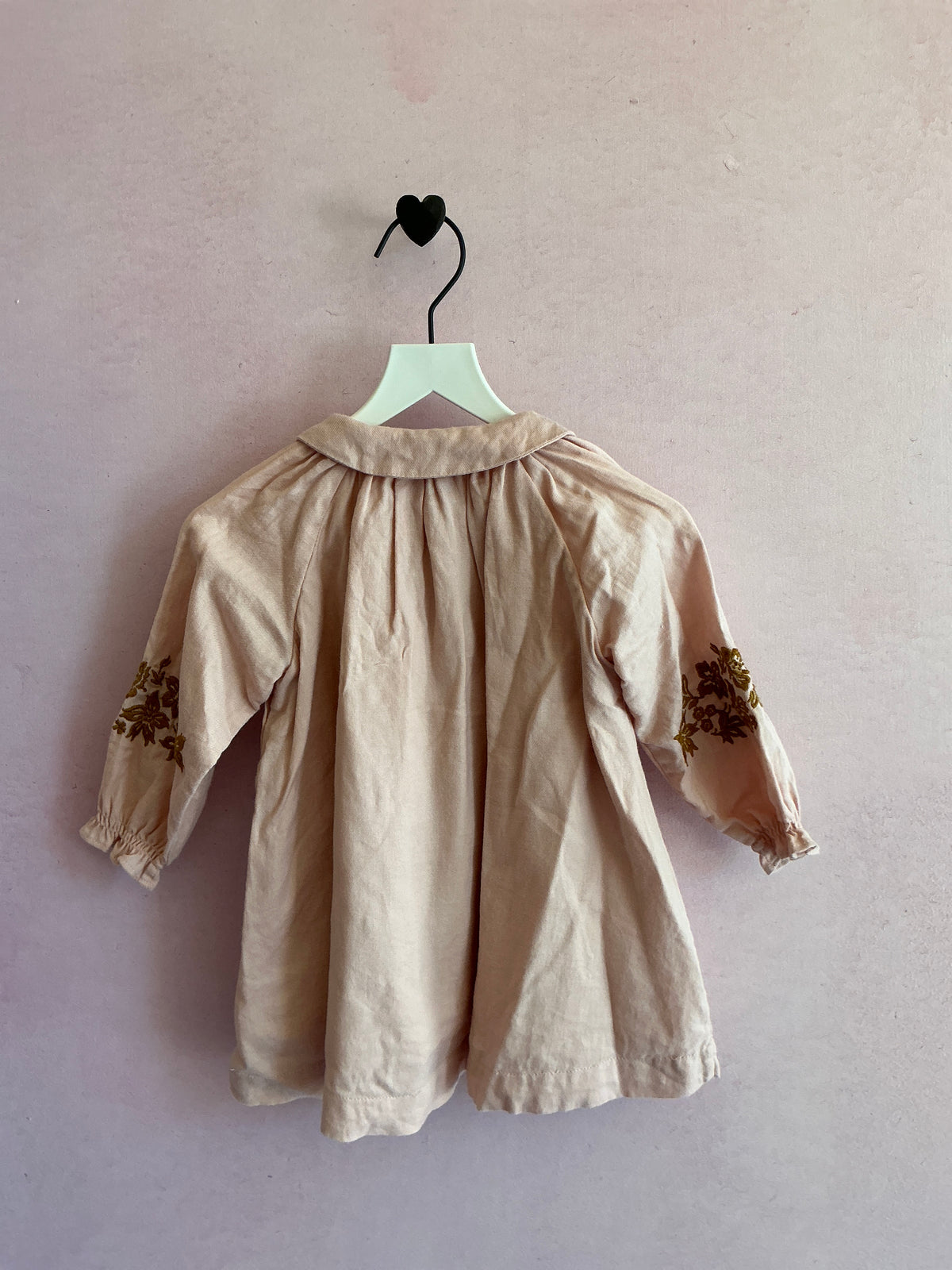 BonTon Rose Hand Smocked Floral Embroidery Dress / 12 months