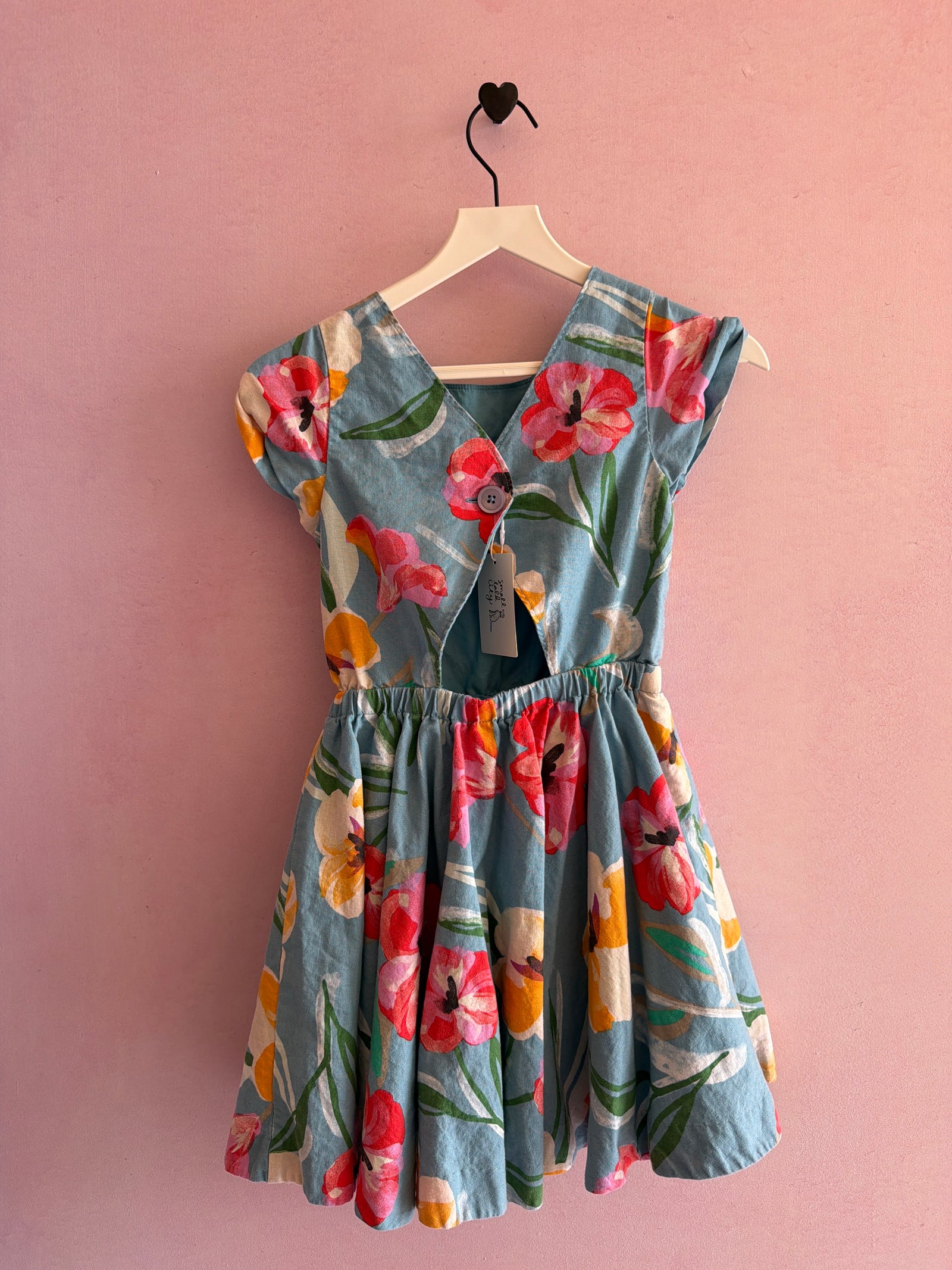 Tea Collection Linen Floral Dress / 7